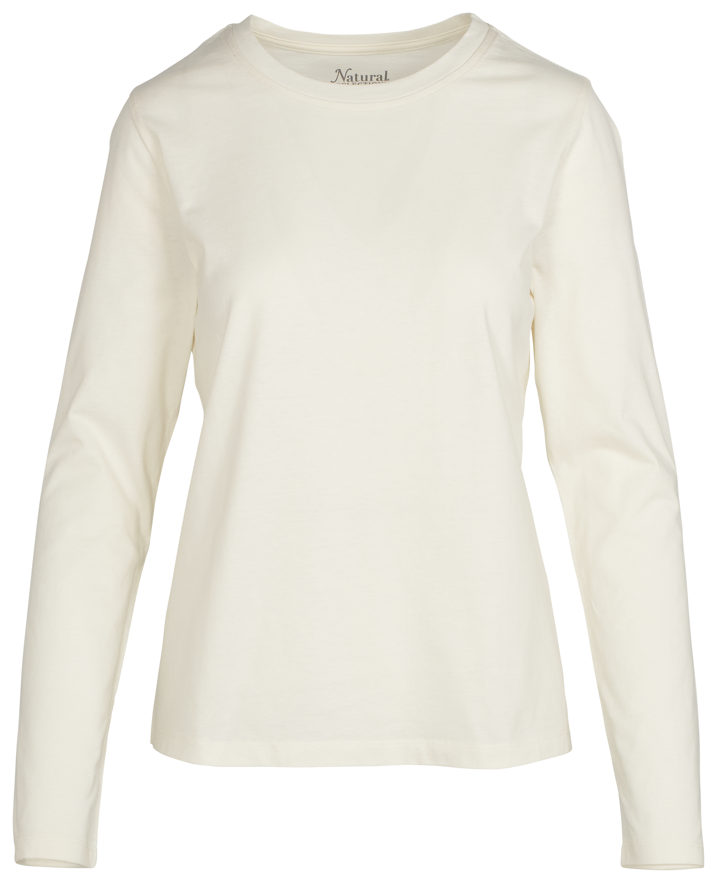 Image of Natural Reflections Everyday Crew-Neck Long-Sleeve T-Shirt - Egret - 2X