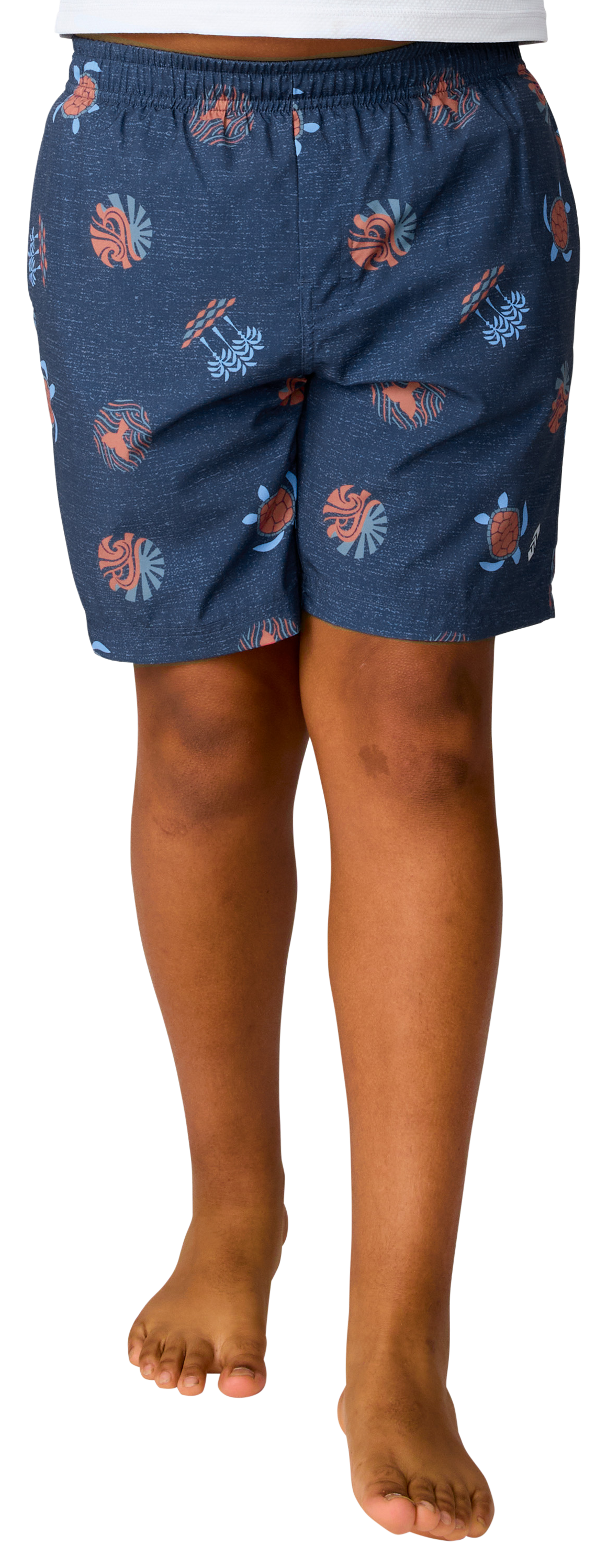 Image of Free Country Elastic-Waist Swim Trunks for Kids - Charcoal