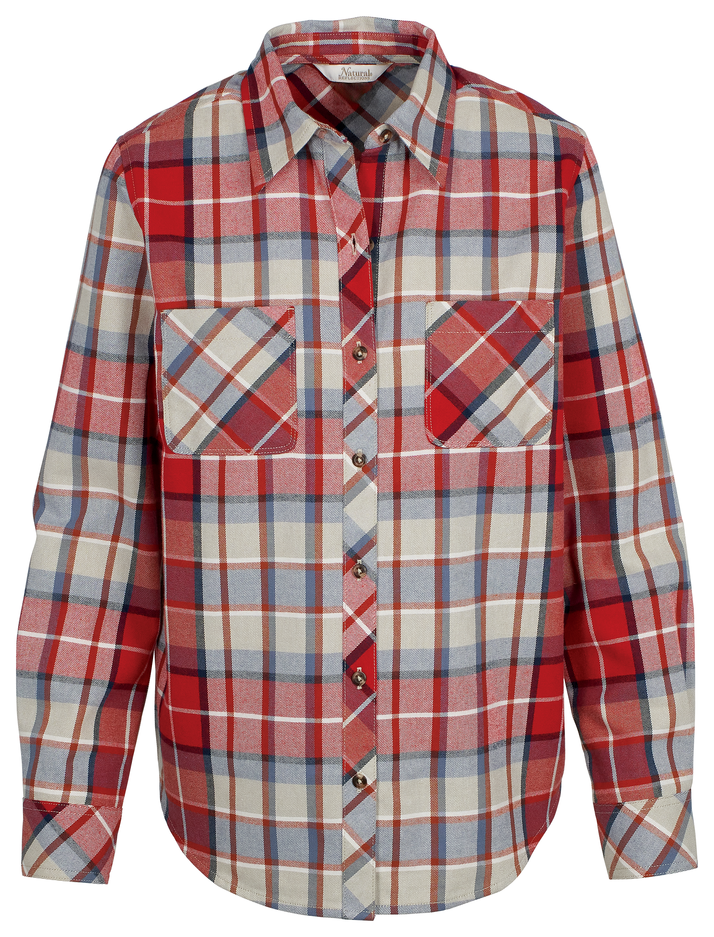 Image of Natural Reflections Cane Creek Flannel Long-Sleeve Shirt - Salsa Stone