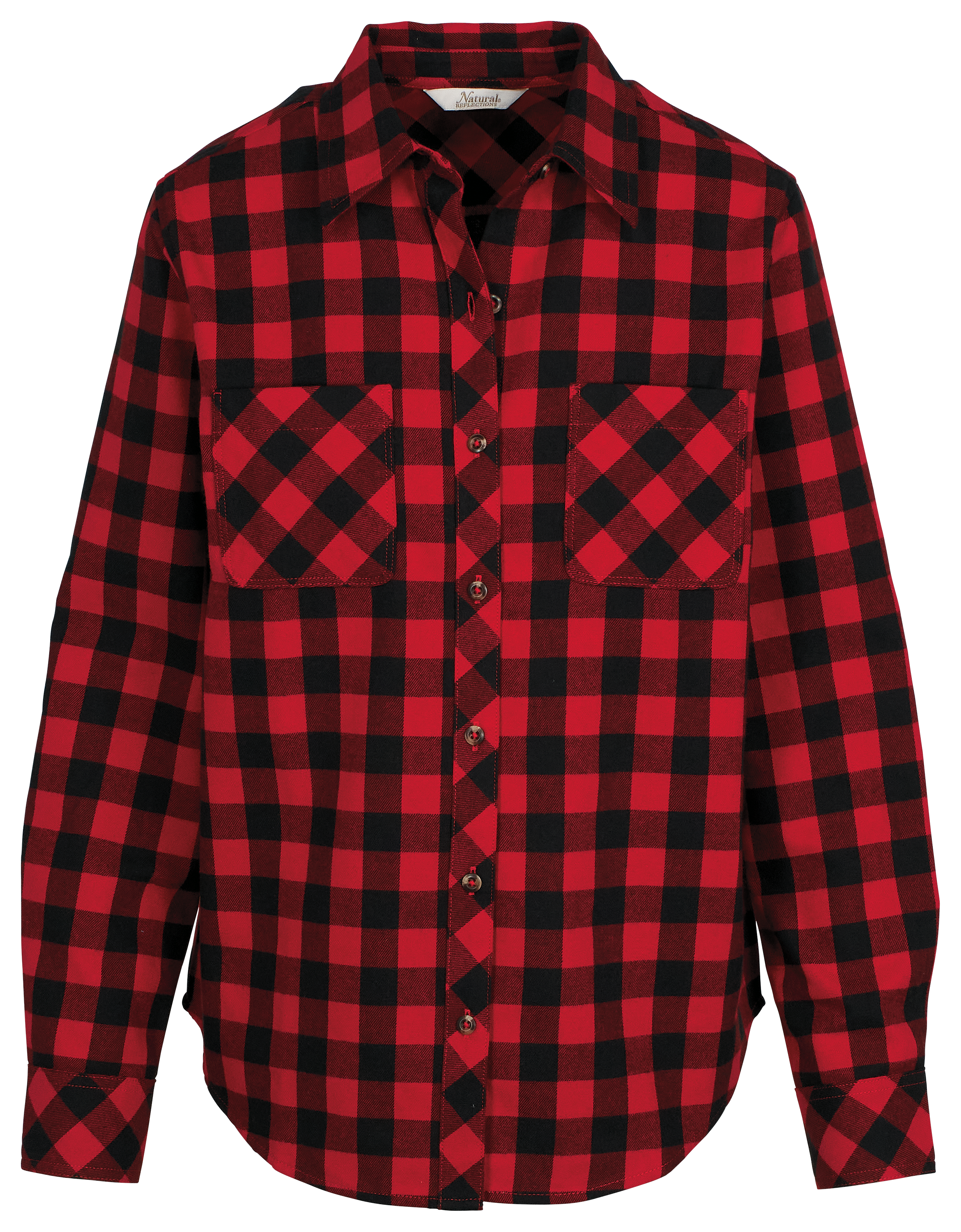 Image of Natural Reflections Cane Creek Flannel Long-Sleeve Shirt - Salsa Check