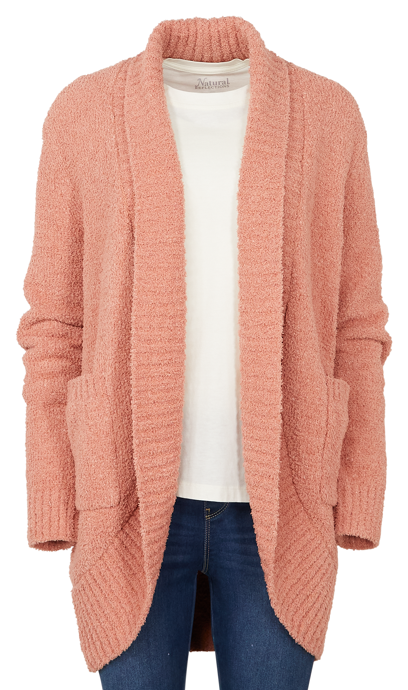 NATURAL REFLECTIONS Cozy Cocoon Long-Sleeve Cardigan