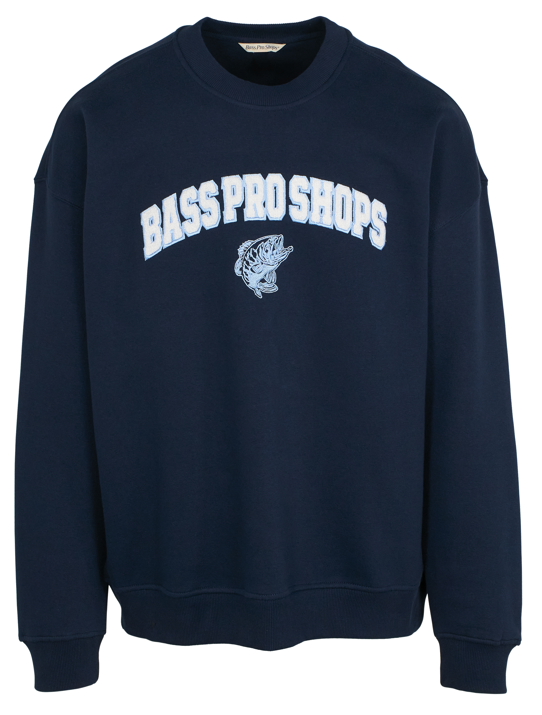Image of Bass Pro Shops Vintage Crew-Neck Long-Sleeve Sweatshirt - Navy