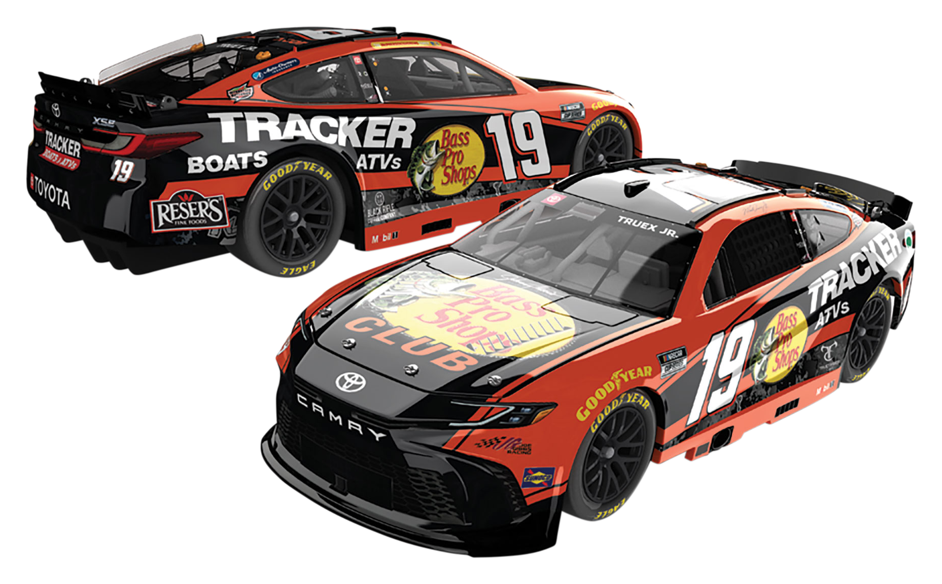 Image of NASCAR Bass Pro Shops #19 Martin Truex Jr. 1:24 Memory Lane Die-Cast Car