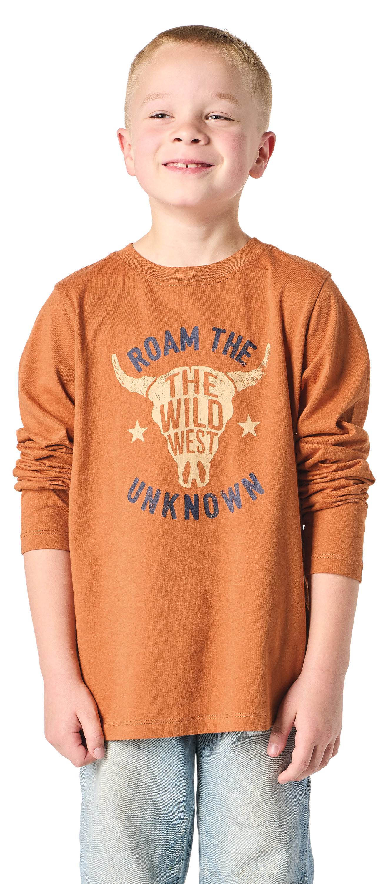 Image of Bass Pro Shops Rodeo Long-Sleeve T-Shirt for Kids - Adobe