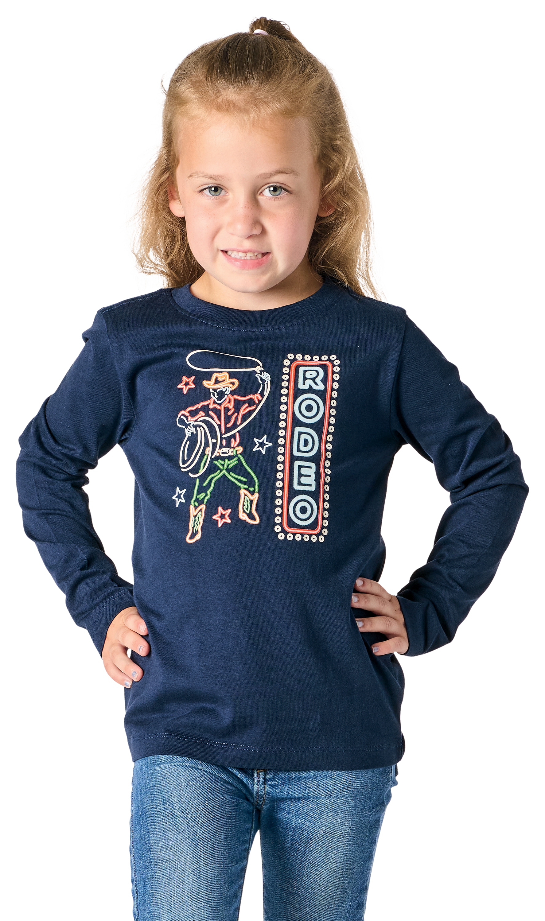 Image of Bass Pro Shops Rodeo Long-Sleeve T-Shirt for Toddlers - Dress Blues