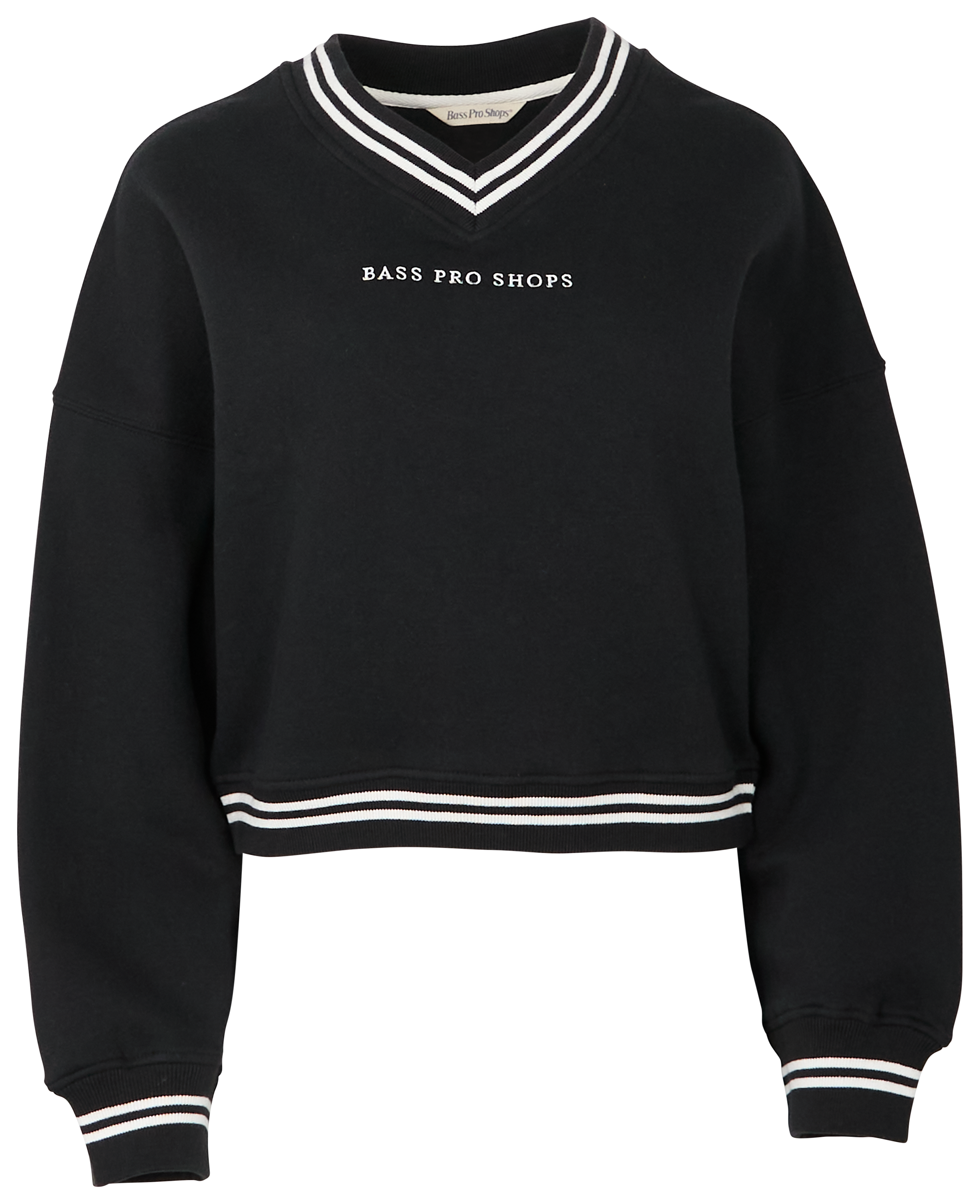 Image of Bass Pro Shops V-Neck Sweatshirt for Ladies - Black - L