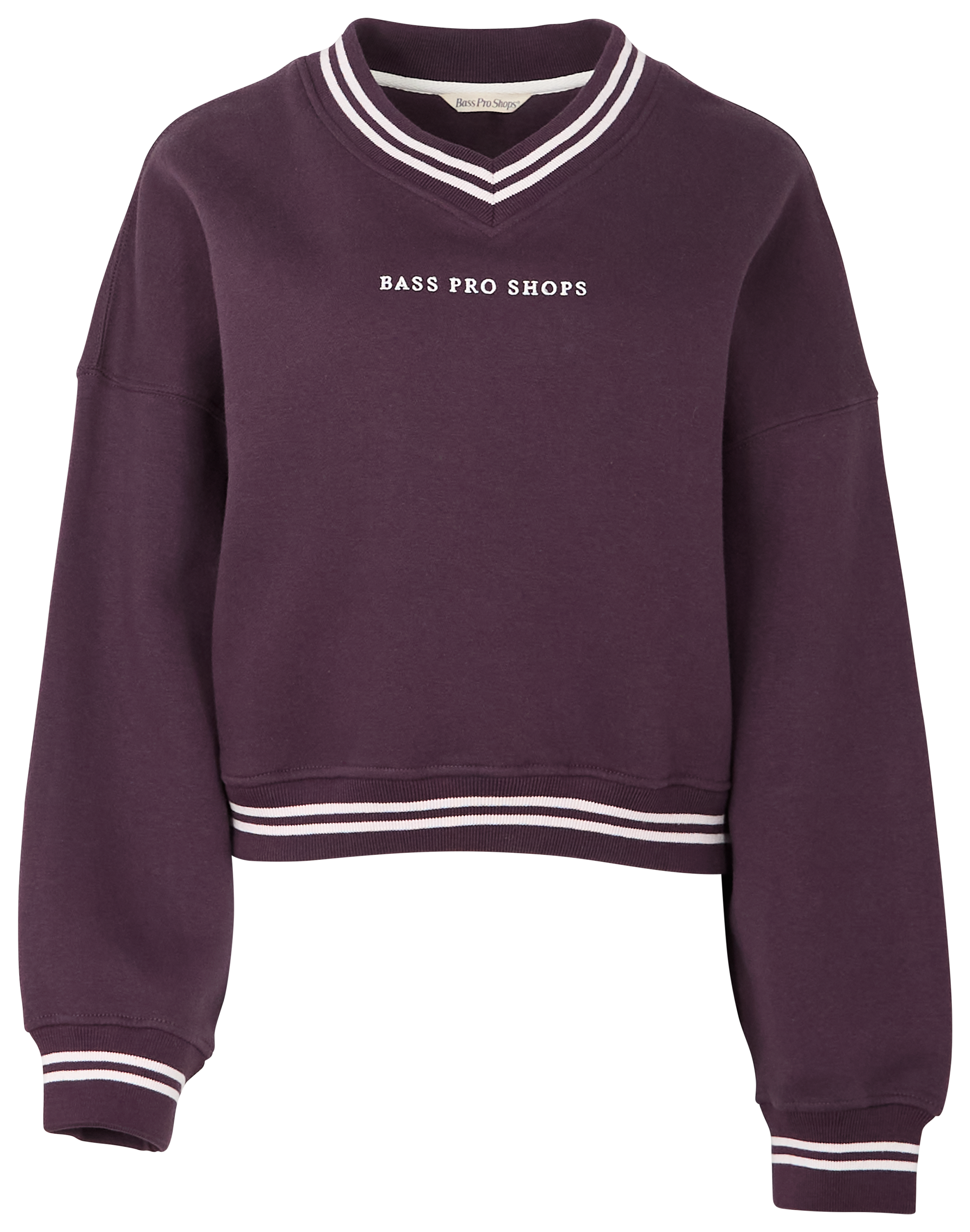 Image of Bass Pro Shops V-Neck Sweatshirt for Ladies - Plum