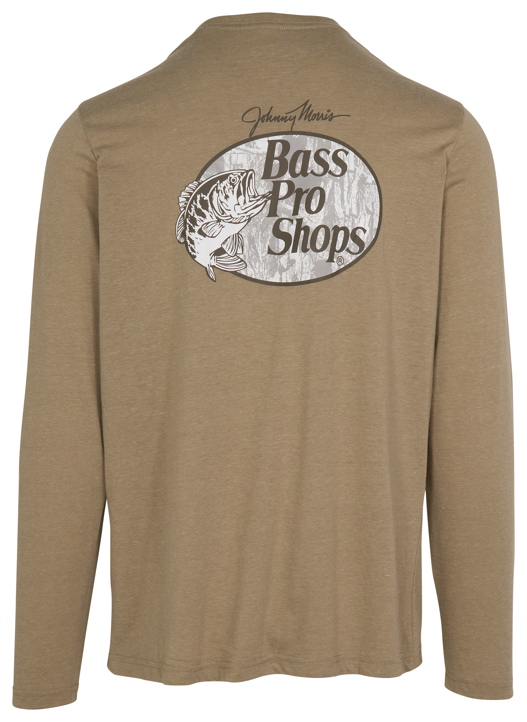 Image of Bass Pro Shops Crew-Neck Camo Fill Long-Sleeve Shirt