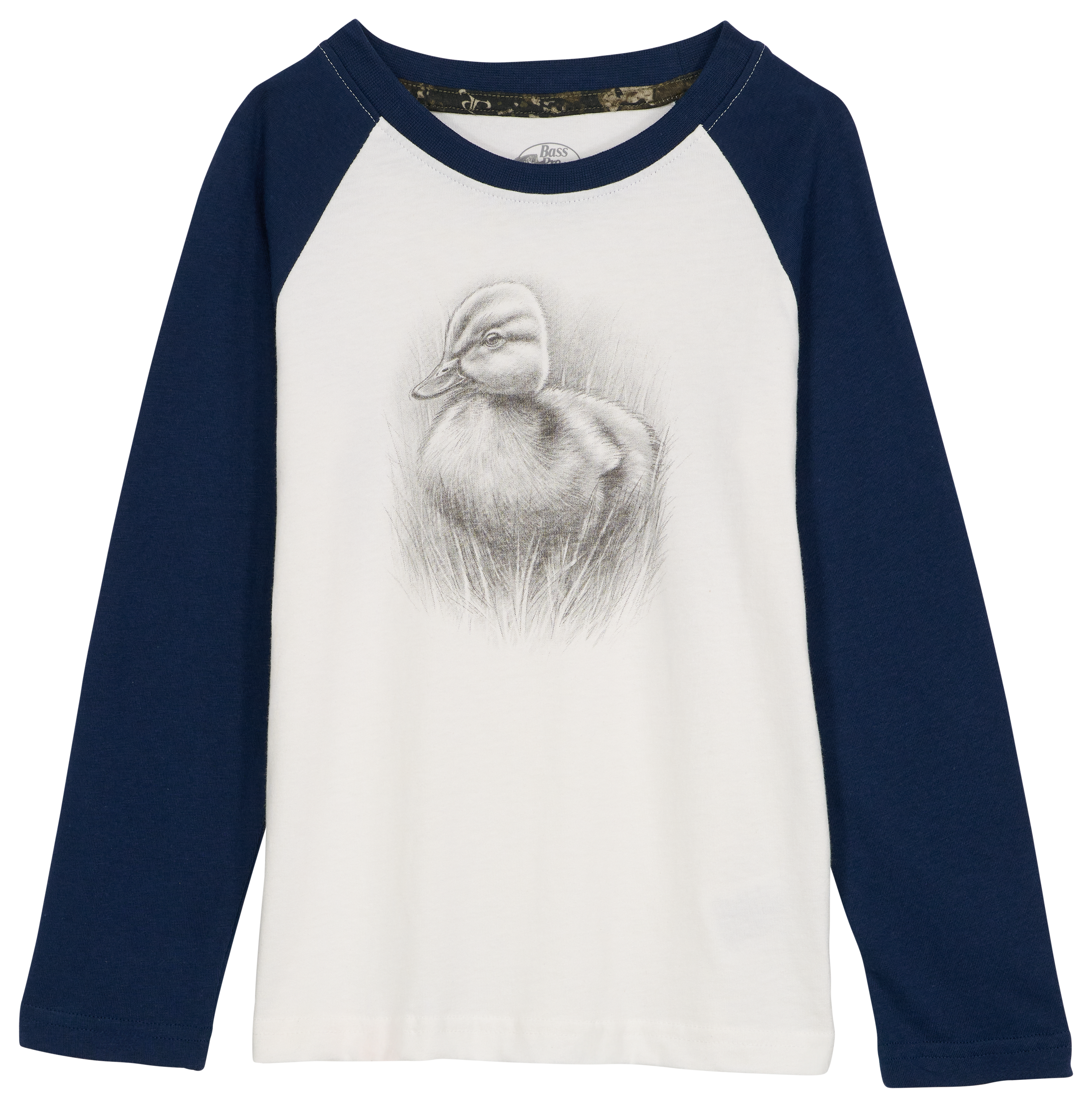 Image of Bass Pro Shops Animal Graphic Raglan Long-Sleeve T-Shirt for Toddlers - Navy