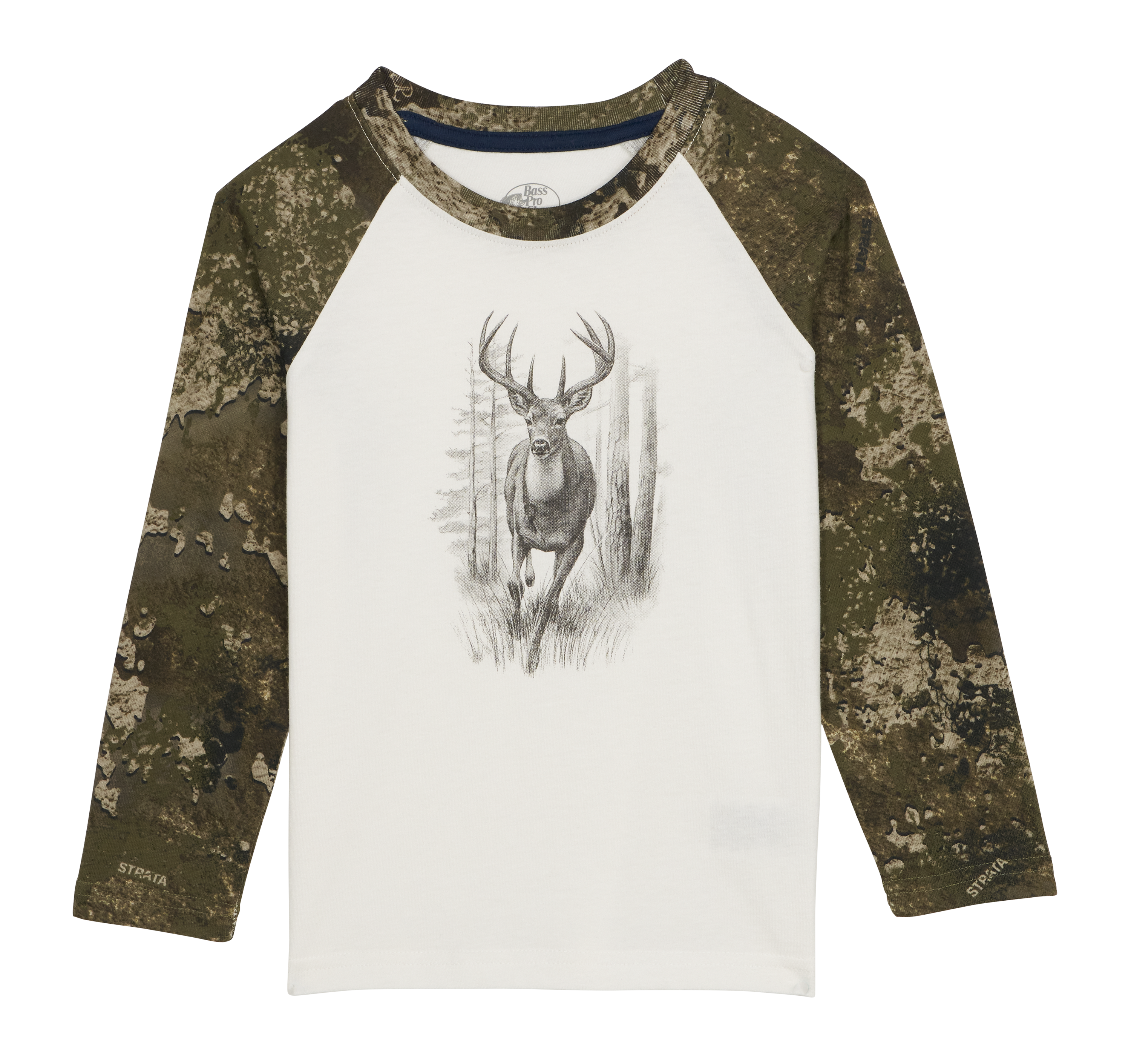 Image of Bass Pro Shops Animal Graphic Raglan Long-Sleeve T-Shirt for Toddlers - TrueTimber Strata
