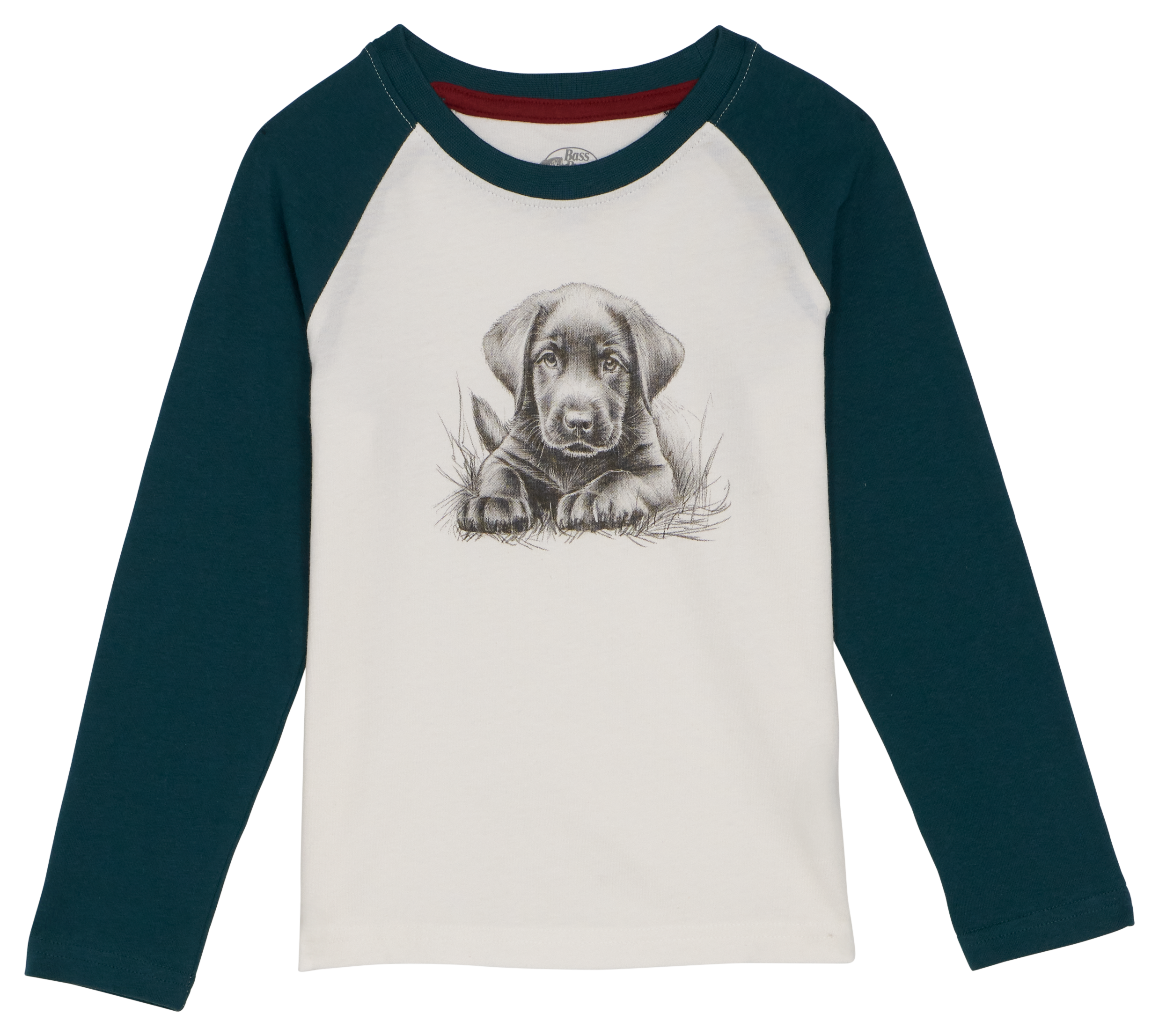 Image of Bass Pro Shops Animal Graphic Raglan Long-Sleeve T-Shirt for Toddlers - Deep Teal