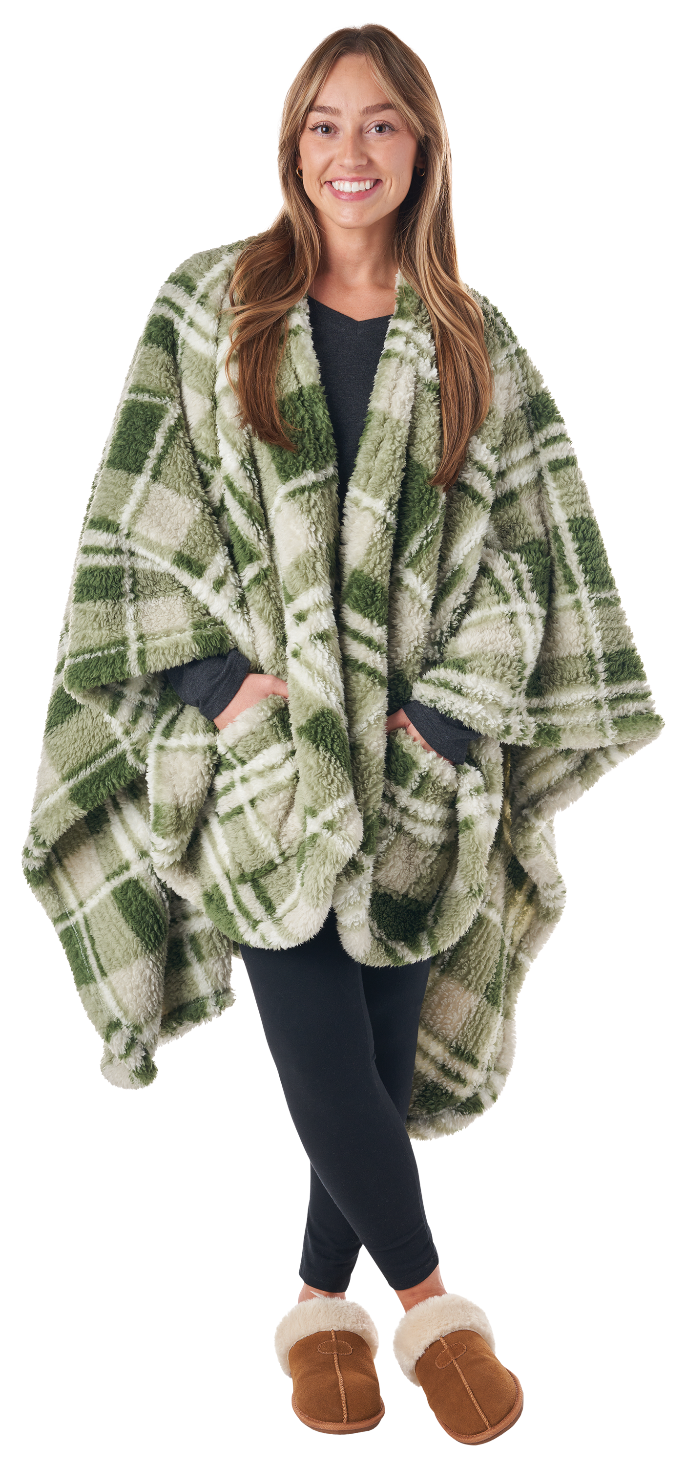 WHITE RIVER HOME Double-Sided Sherpa Wearable Throw