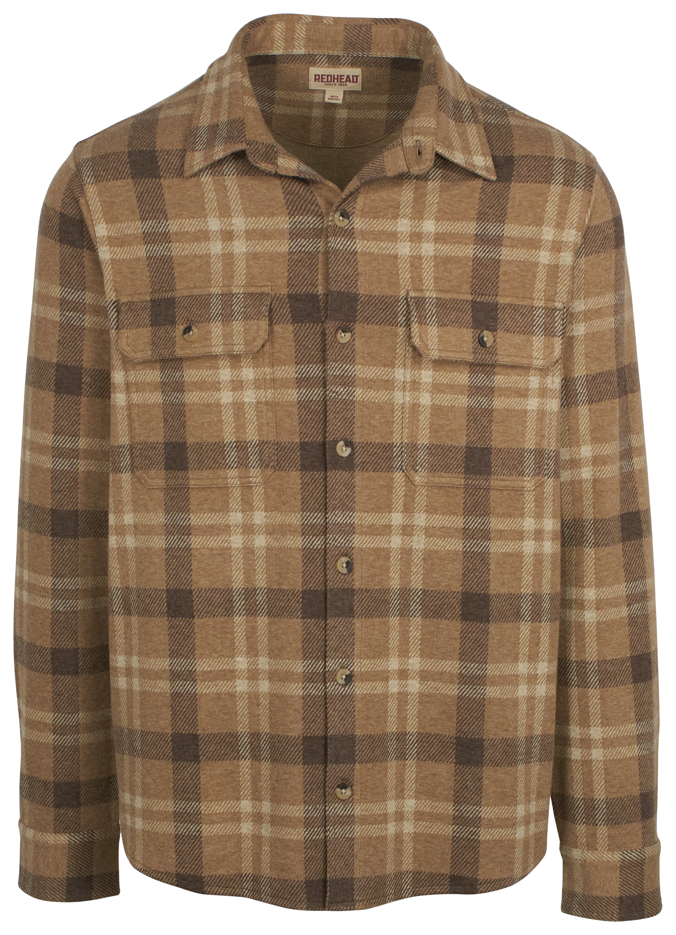 Image of RedHead River Basin Knit Long-Sleeve Shirt for Men - Ermine Plaid