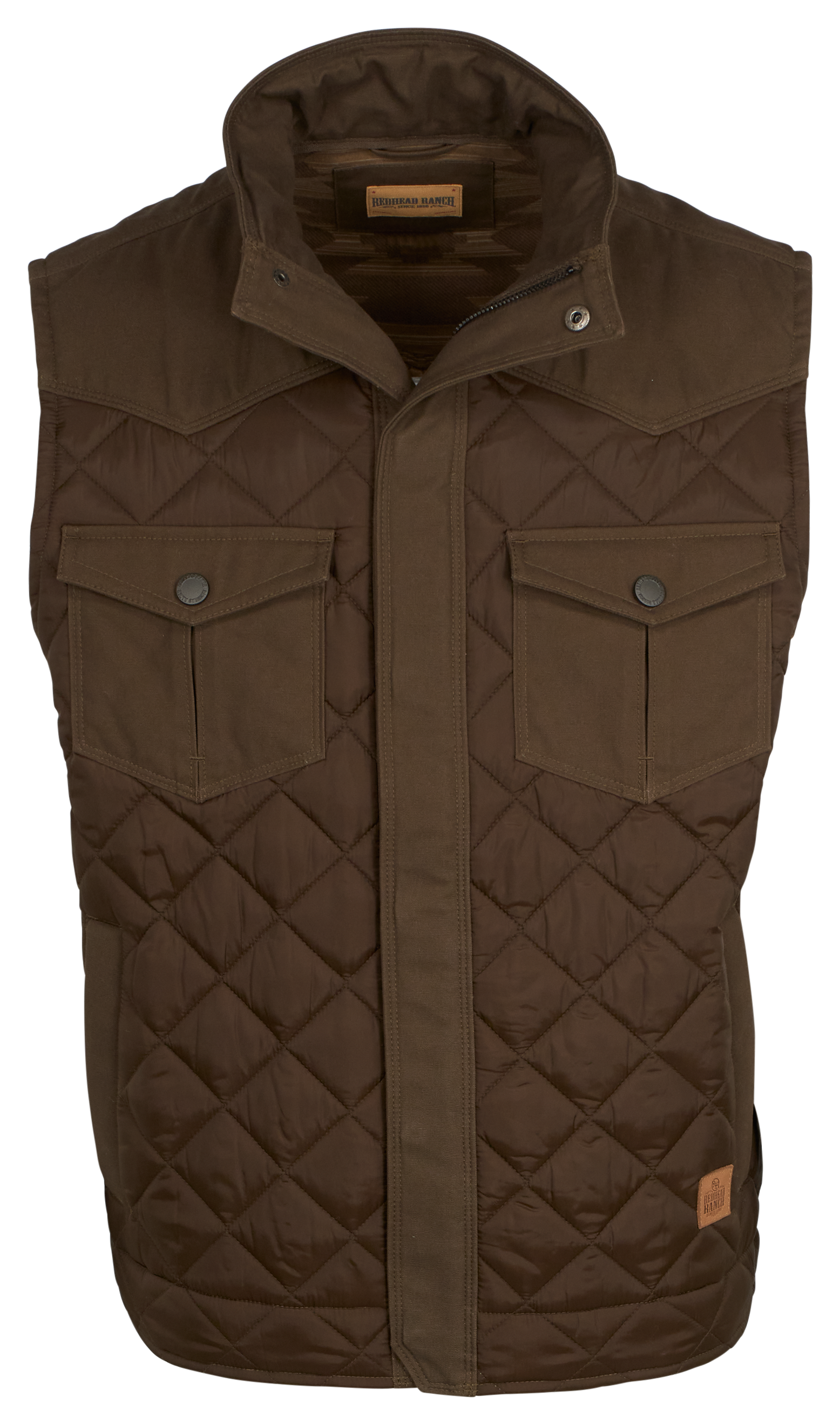 Image of RedHead Ranch Wilsons Creek Quilted Vest for Men - Java - M