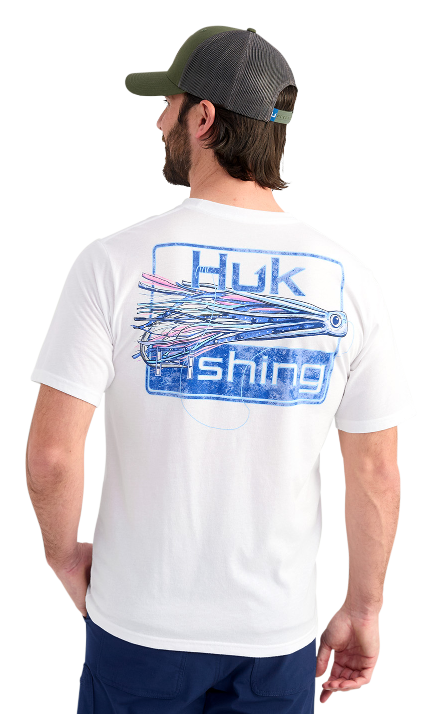 Image of Huk KC Lures Streamer Short-Sleeve Pocket T-Shirt - White