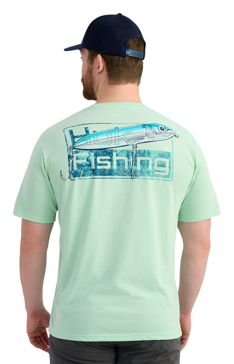 Image of Huk KC Lures Jerkbait Short-Sleeve Pocket T-Shirt - Seafoam Mist
