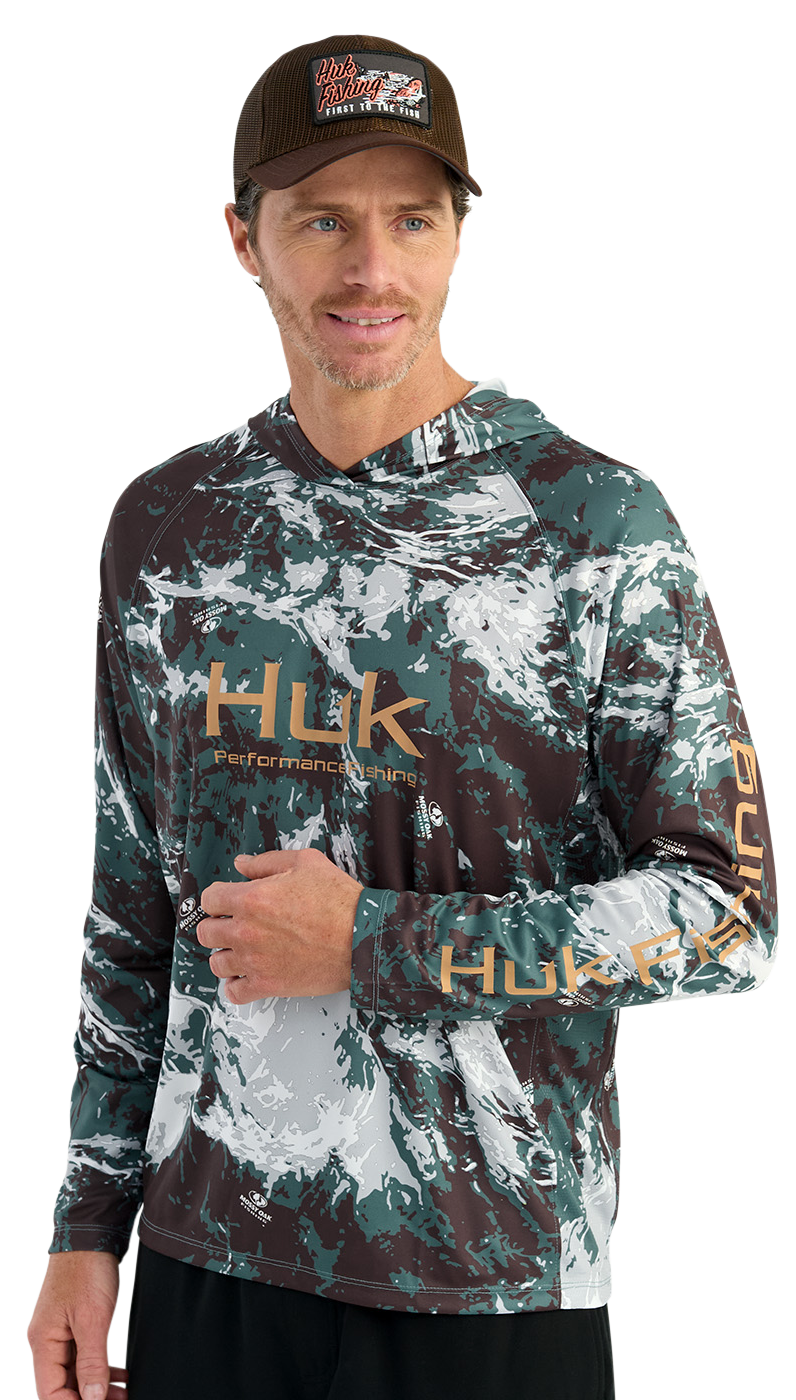 Image of Huk Pursuit Mossy Oak Hoodie - Mossy Oak Elements Stormwater Pluff Mud