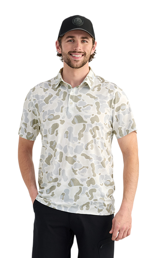 Image of Huk Printed KC Pursuit Polo - White