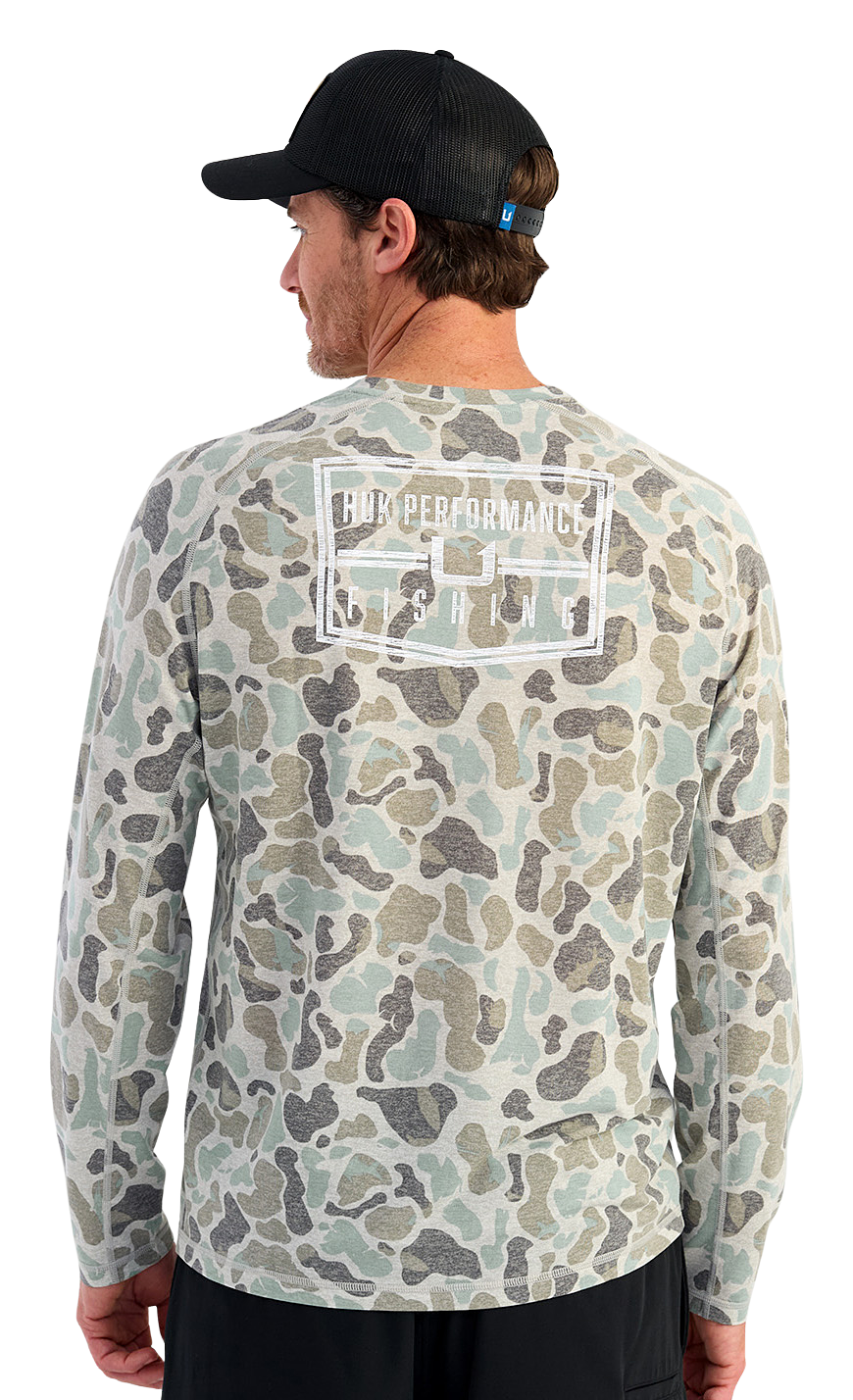 HUK Drift KC Print Crew-Neck Graphic Long-Sleeve Shirt