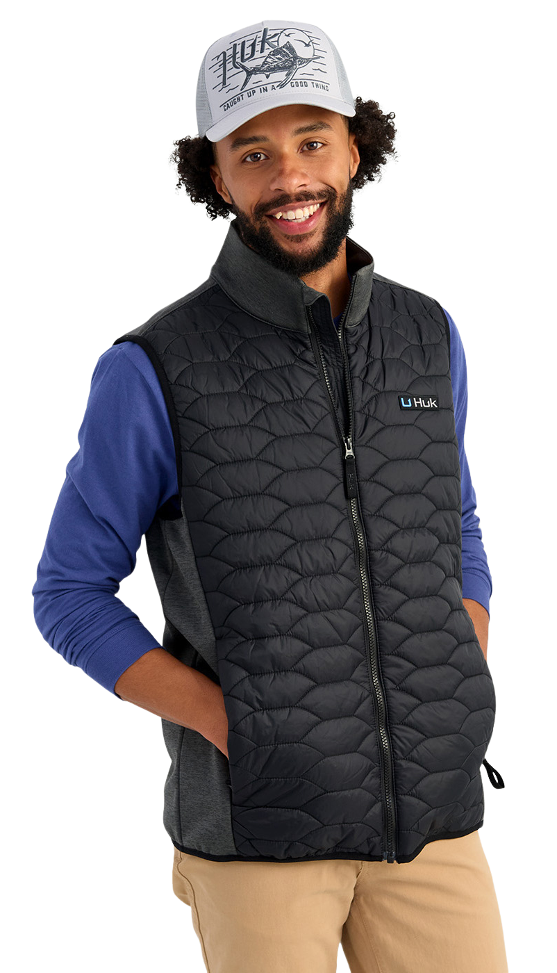Image of Huk Scale Hybrid Vest - Black - 3XL