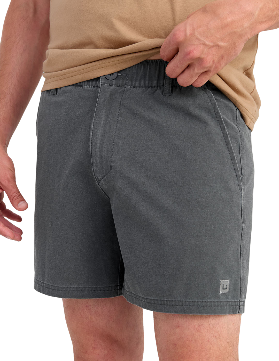 Image of Huk NXTLVL Camp Solid Shorts - Volcanic Ash - XL