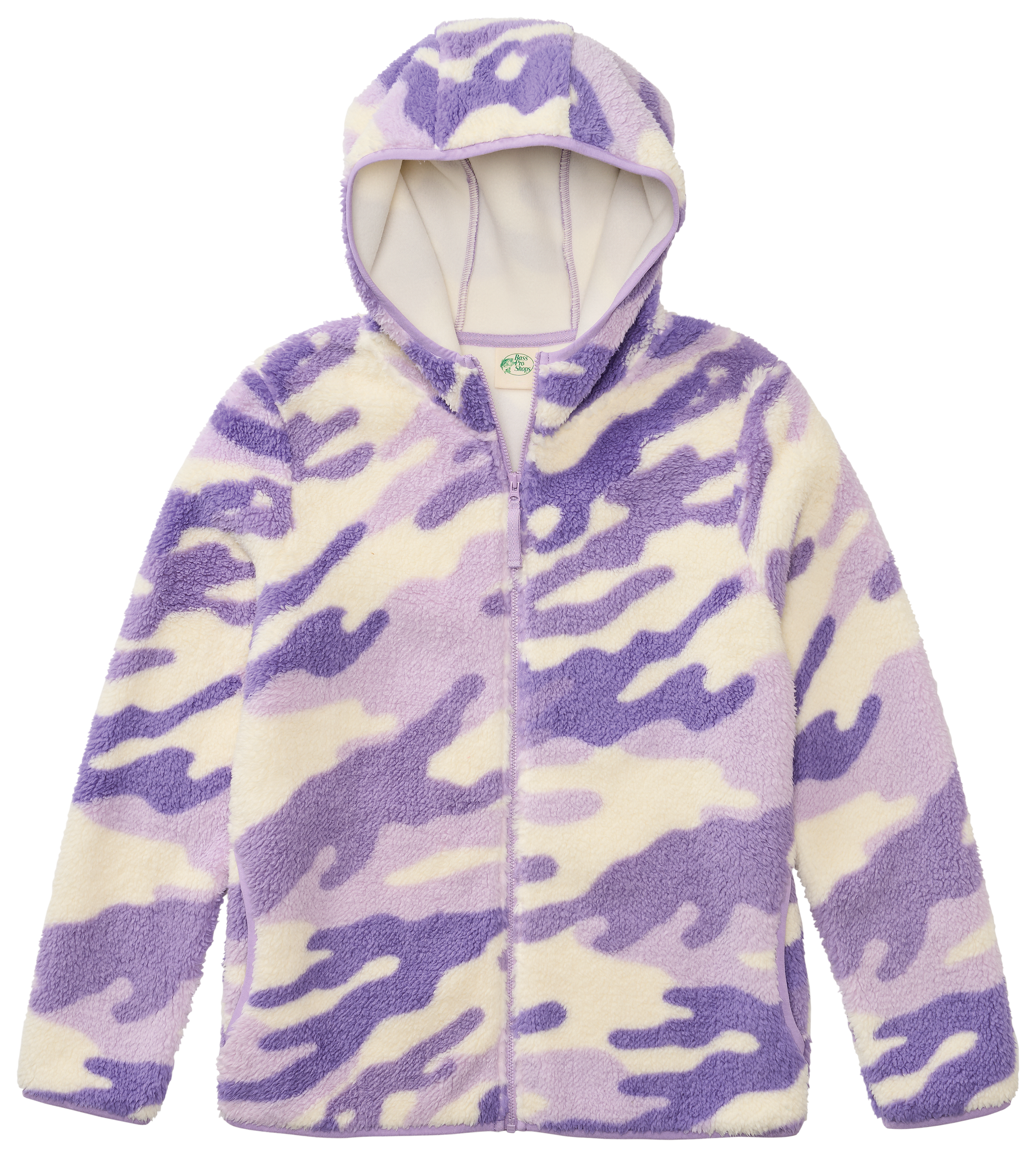 Image of Bass Pro Shops Cozy Fleece Full-Zip Hoodie for Girls