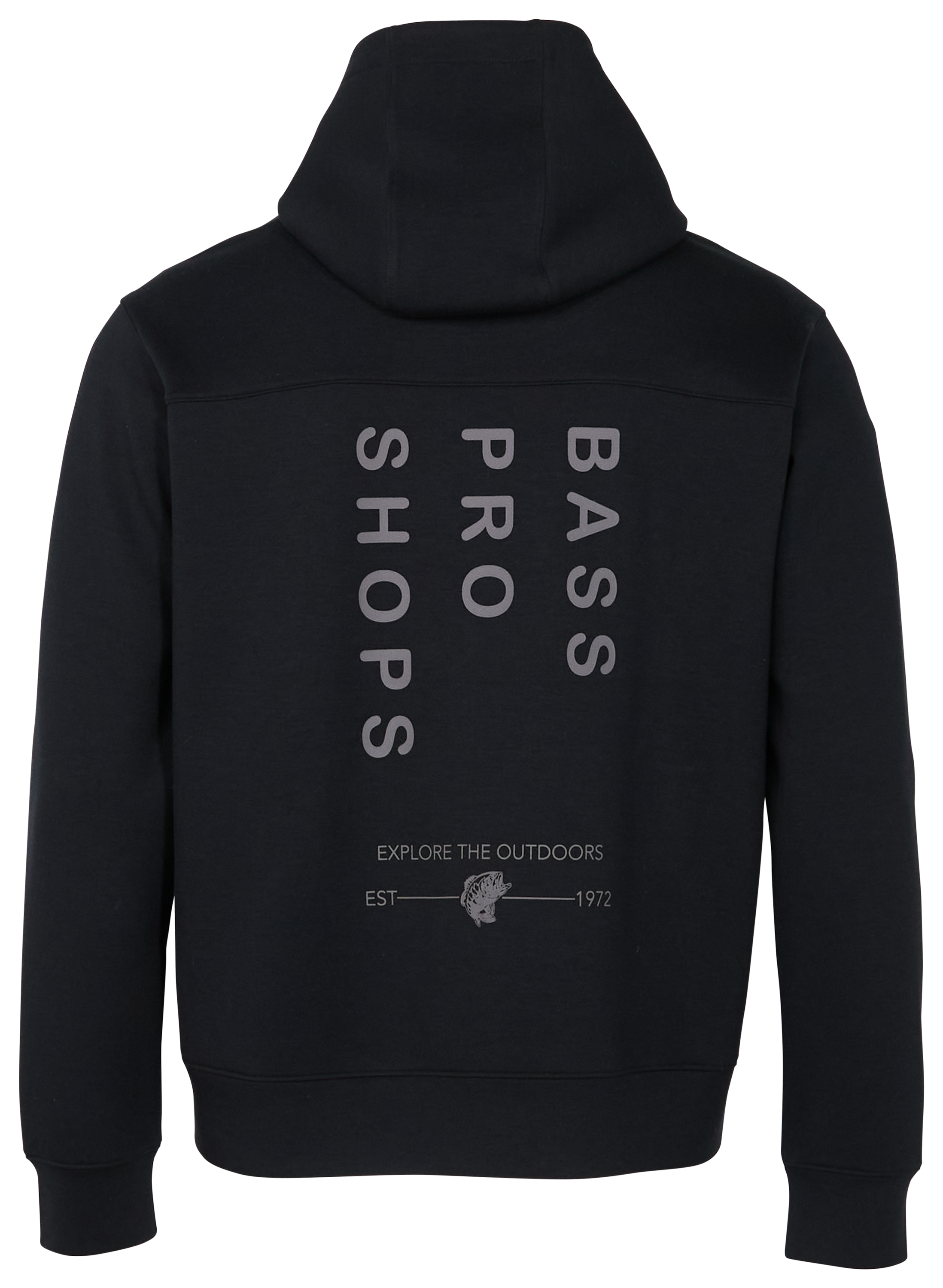 Image of Bass Pro Shops Performance Long-Sleeve Hoodie for Men - Black - 2XL