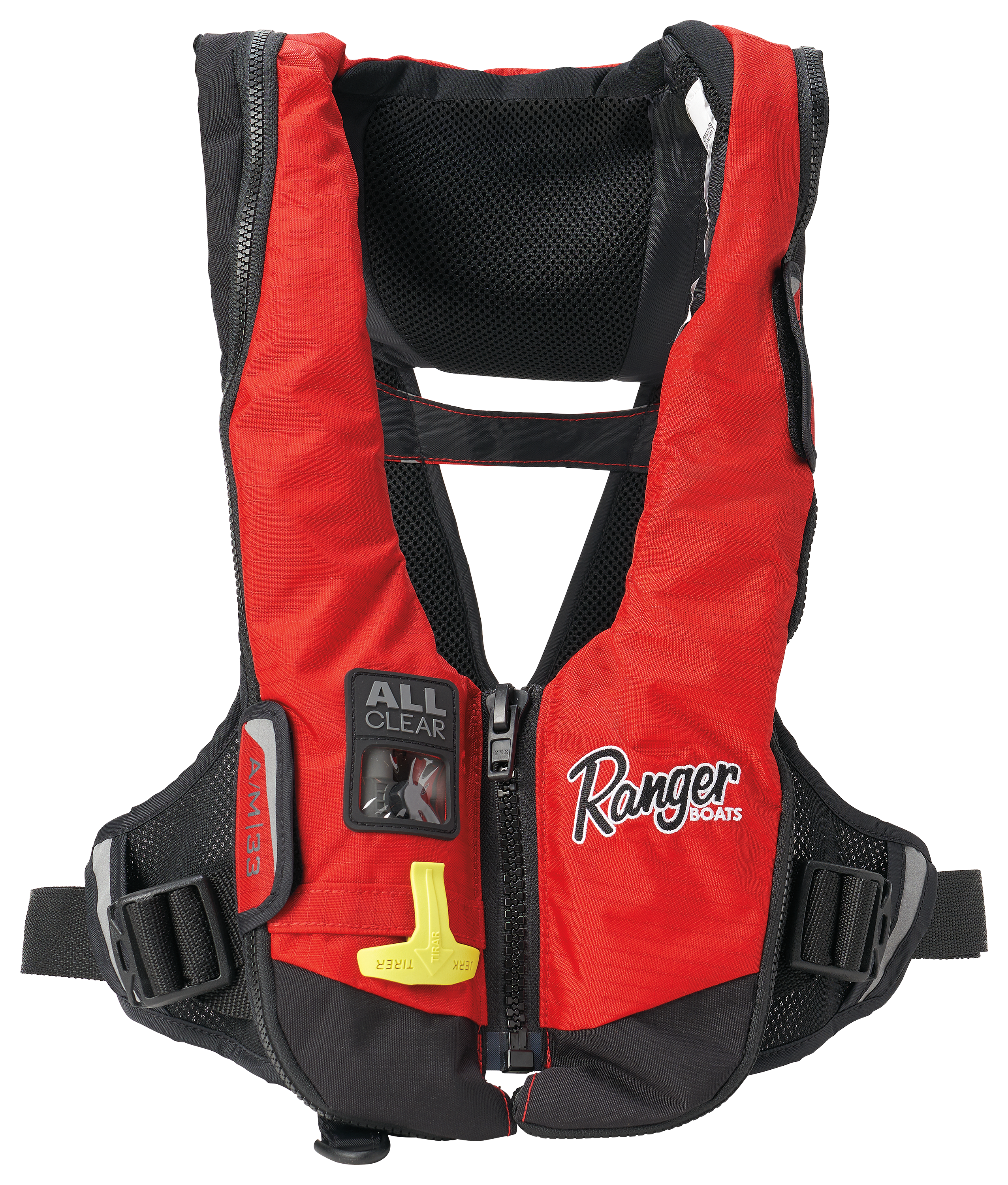 Image of Bass Pro Shops AM33 Deluxe Ranger Inflatable Life Vest - Red
