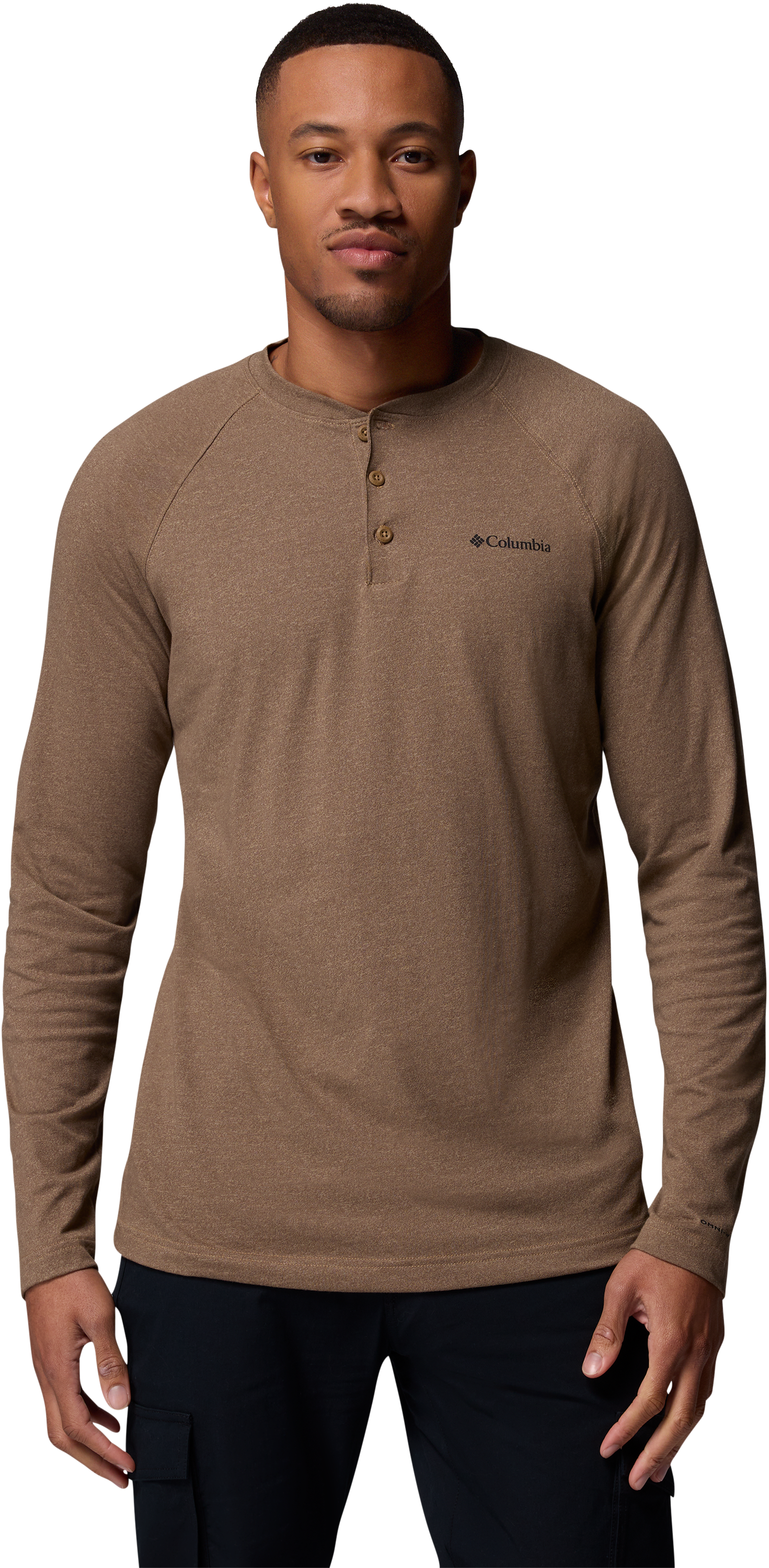 Image of Columbia Thistletown Hills Long-Sleeve Raglan Henley Shirt - Delta Heather - M