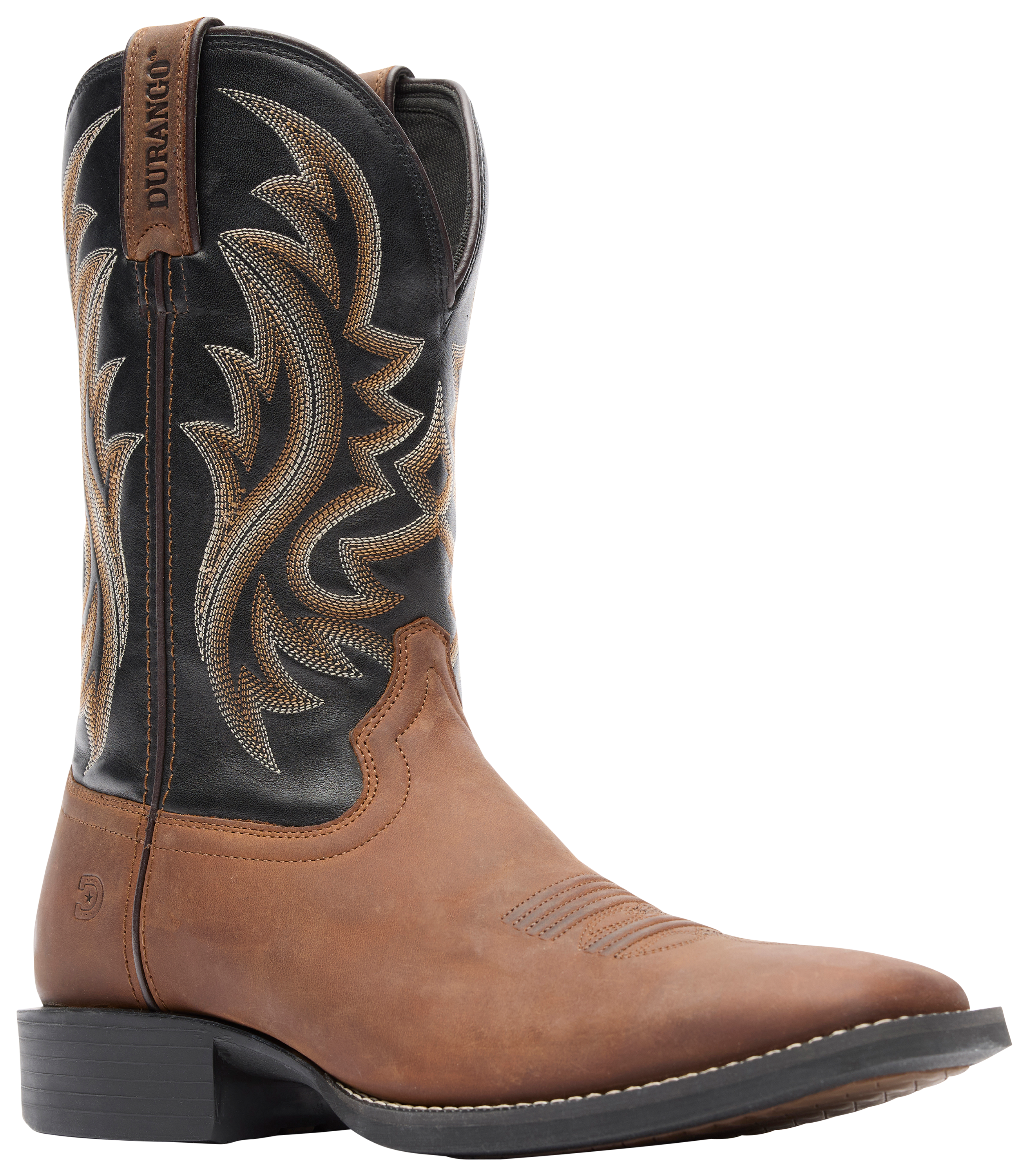 Image of Durango Shyloh Western Square-Toe Boots for Men - Brown/Black - 12M