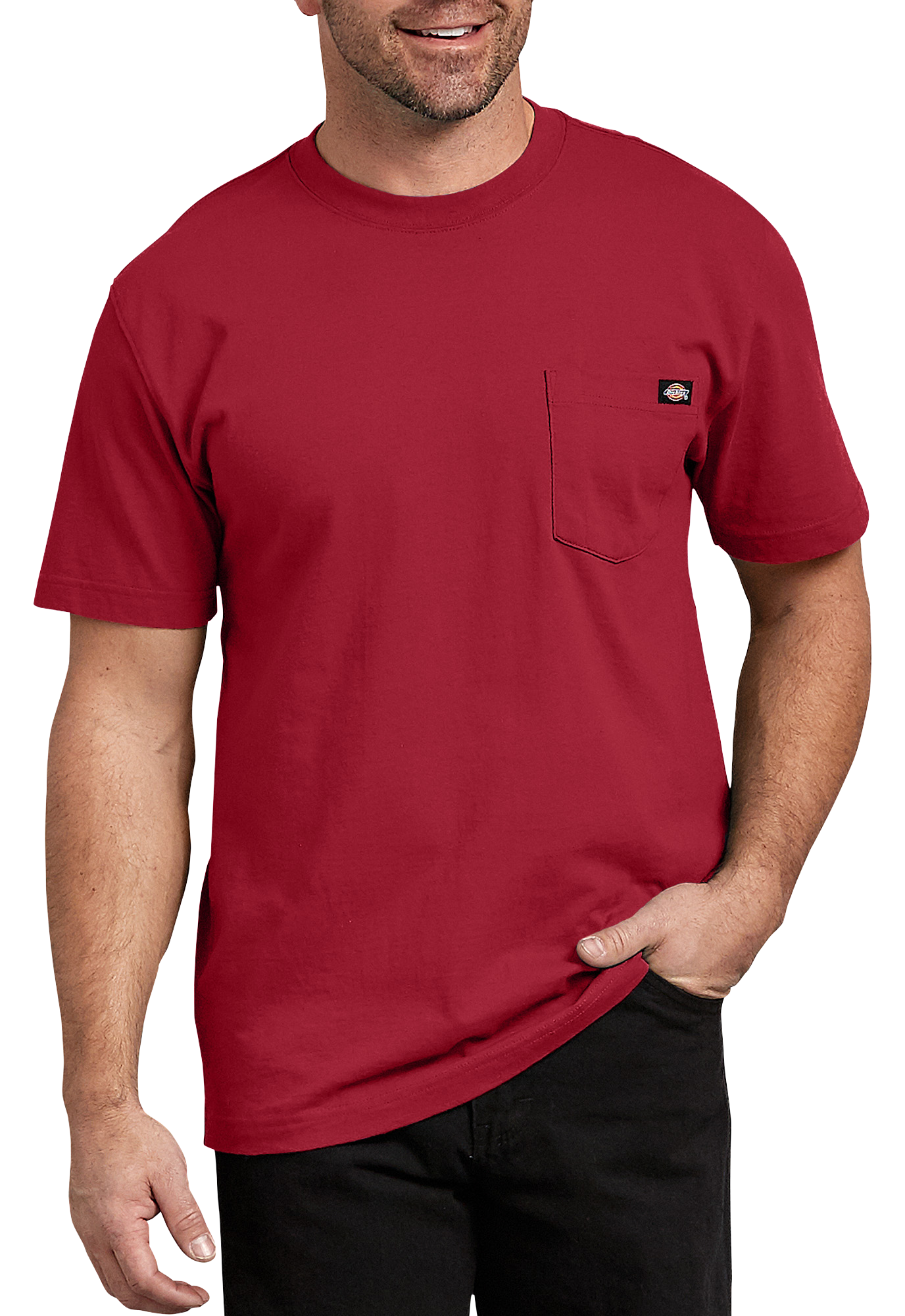 Image of Dickies Heavyweight Short-Sleeve T-Shirt for Men - English Red - 3XL