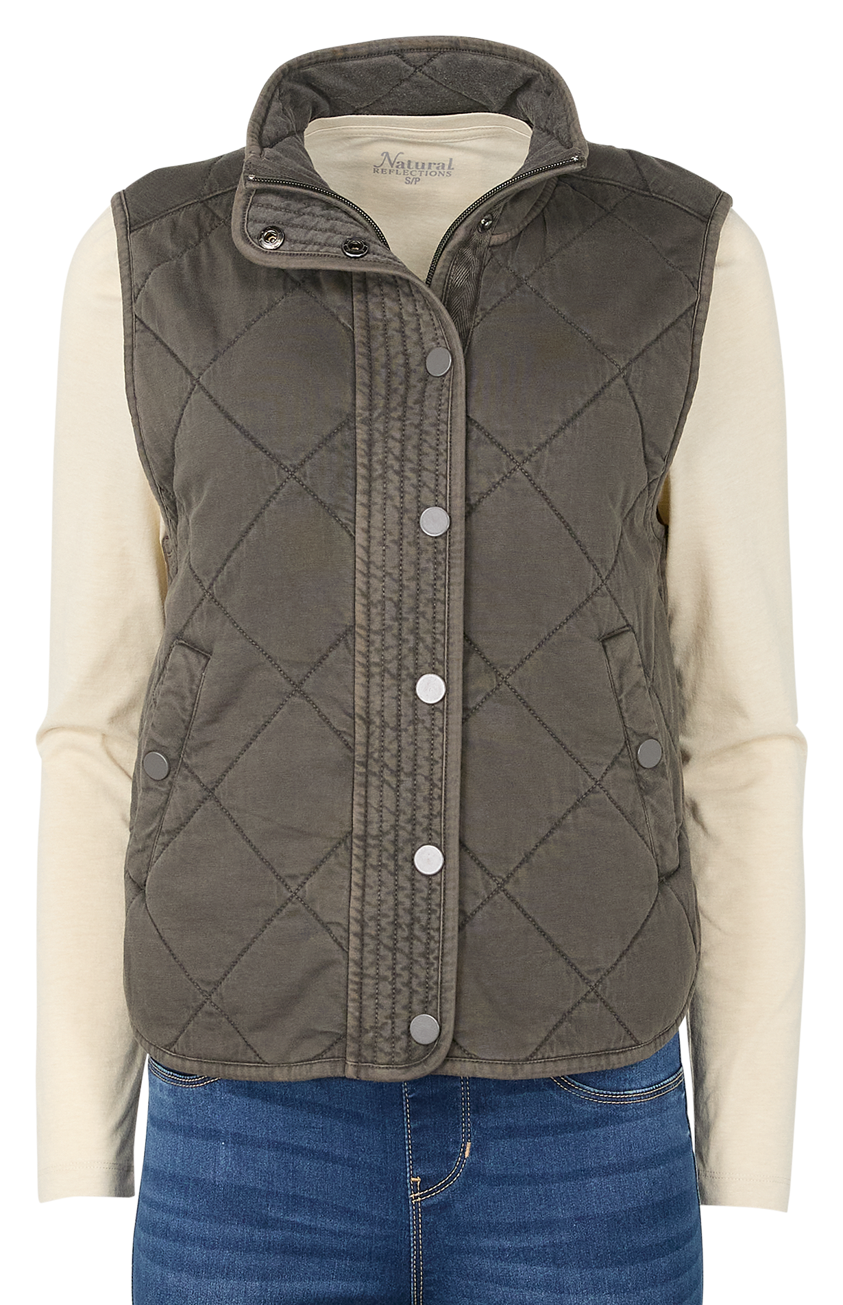 NATURAL REFLECTIONS Quilted Knit Vest