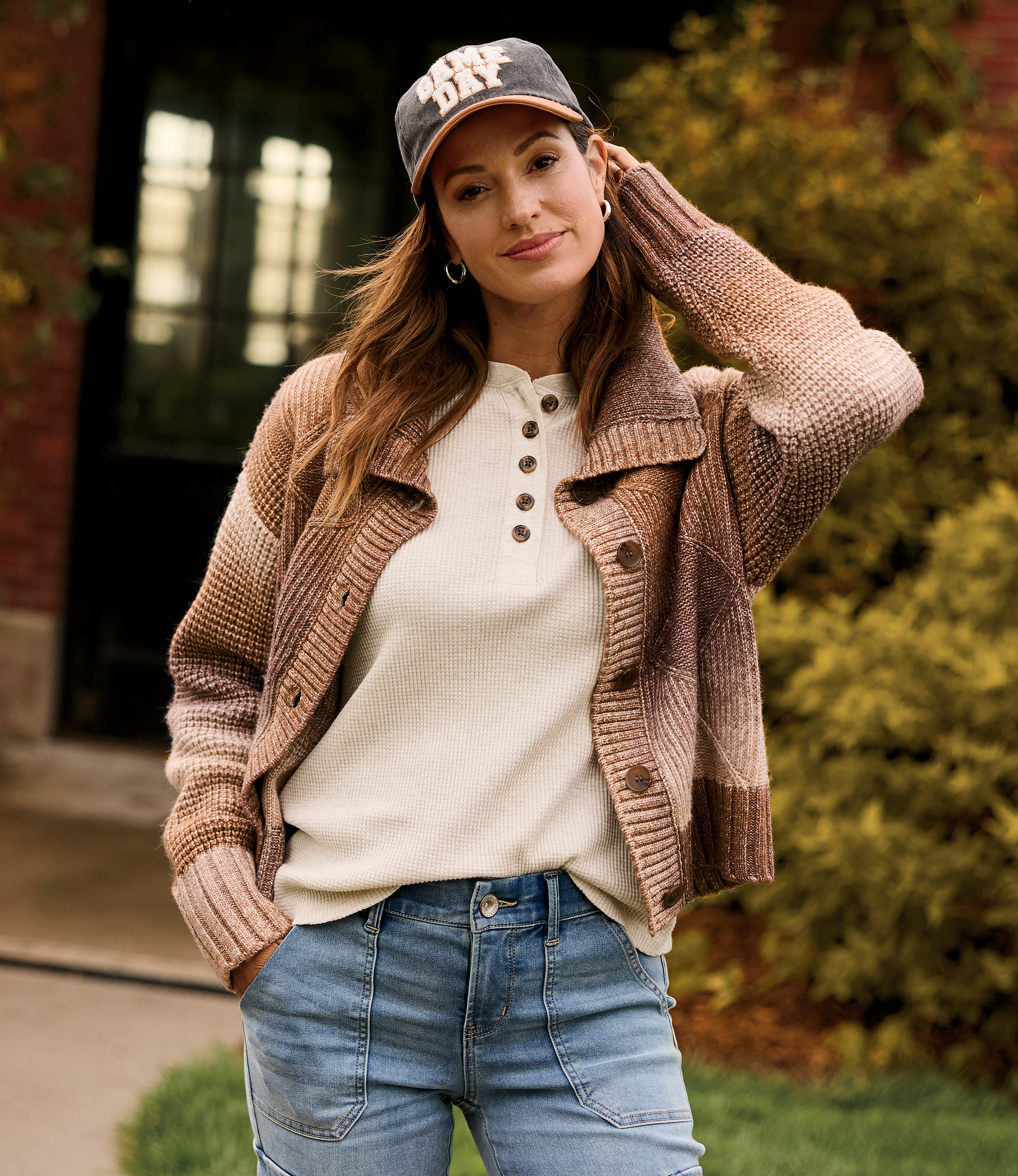 Image of Natural Reflections Timberbrook Thermal Long-Sleeve Henley - Oatmeal Heather - M