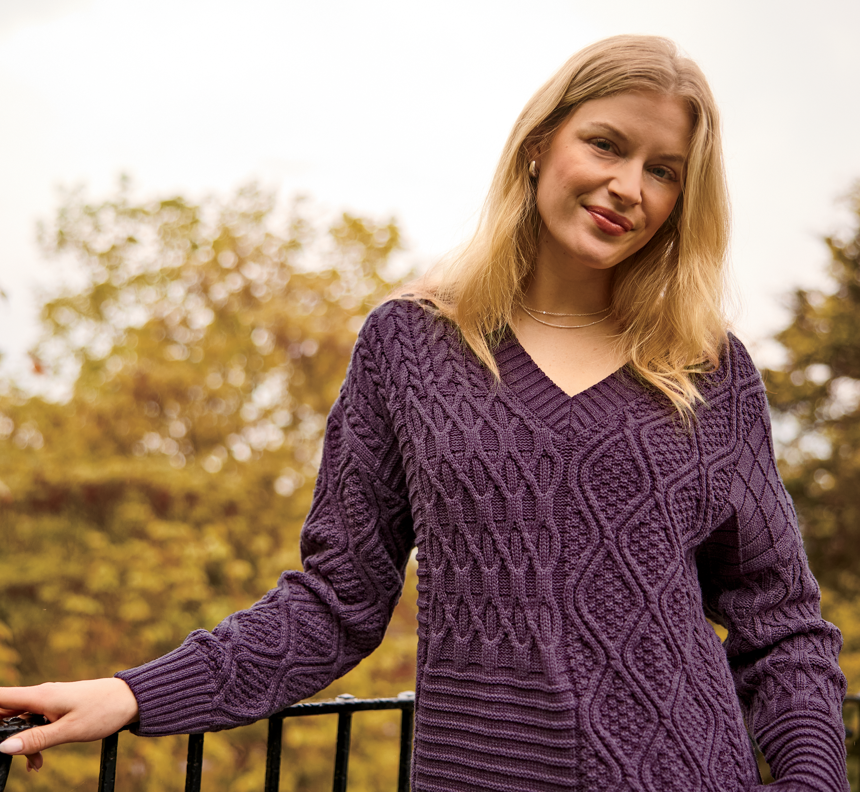 NATURAL REFLECTIONS Lakeshore Cable Pullover
