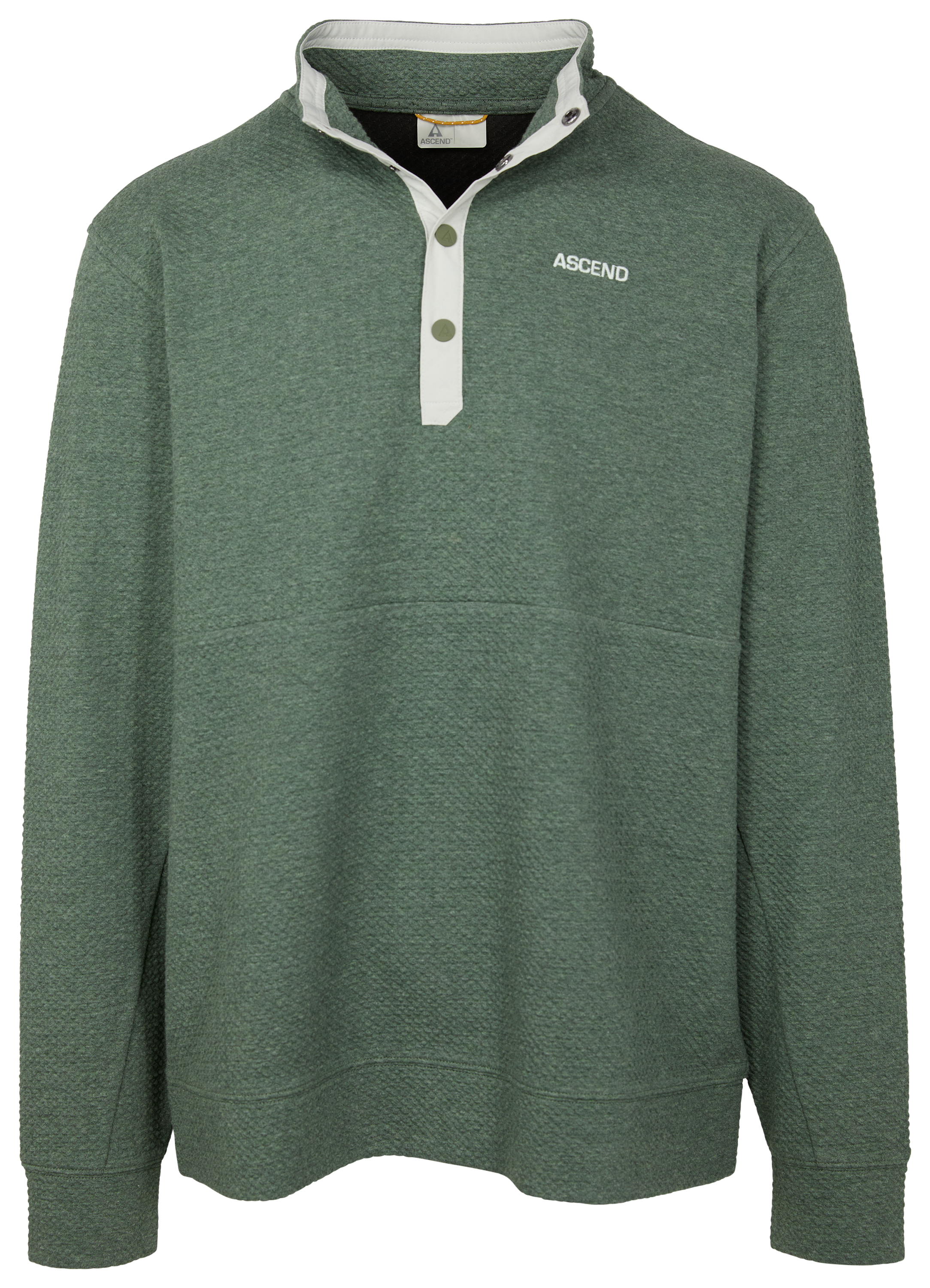 Image of Ascend Corriendo Quarter-Snap Pullover - Balsam Green