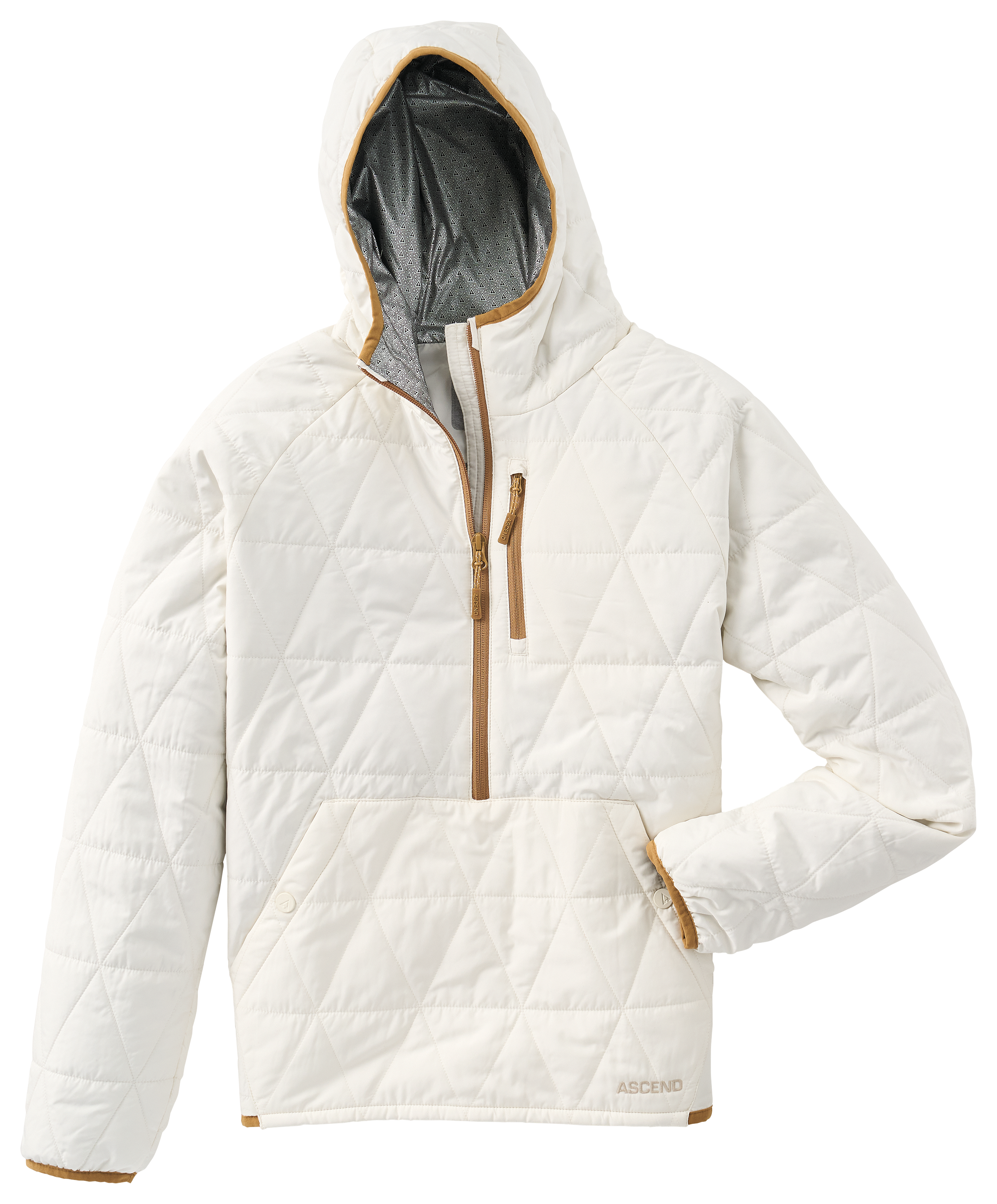 Image of Ascend Hawksbill Insulated Half-Zip Pullover Hoodie - White - XXL