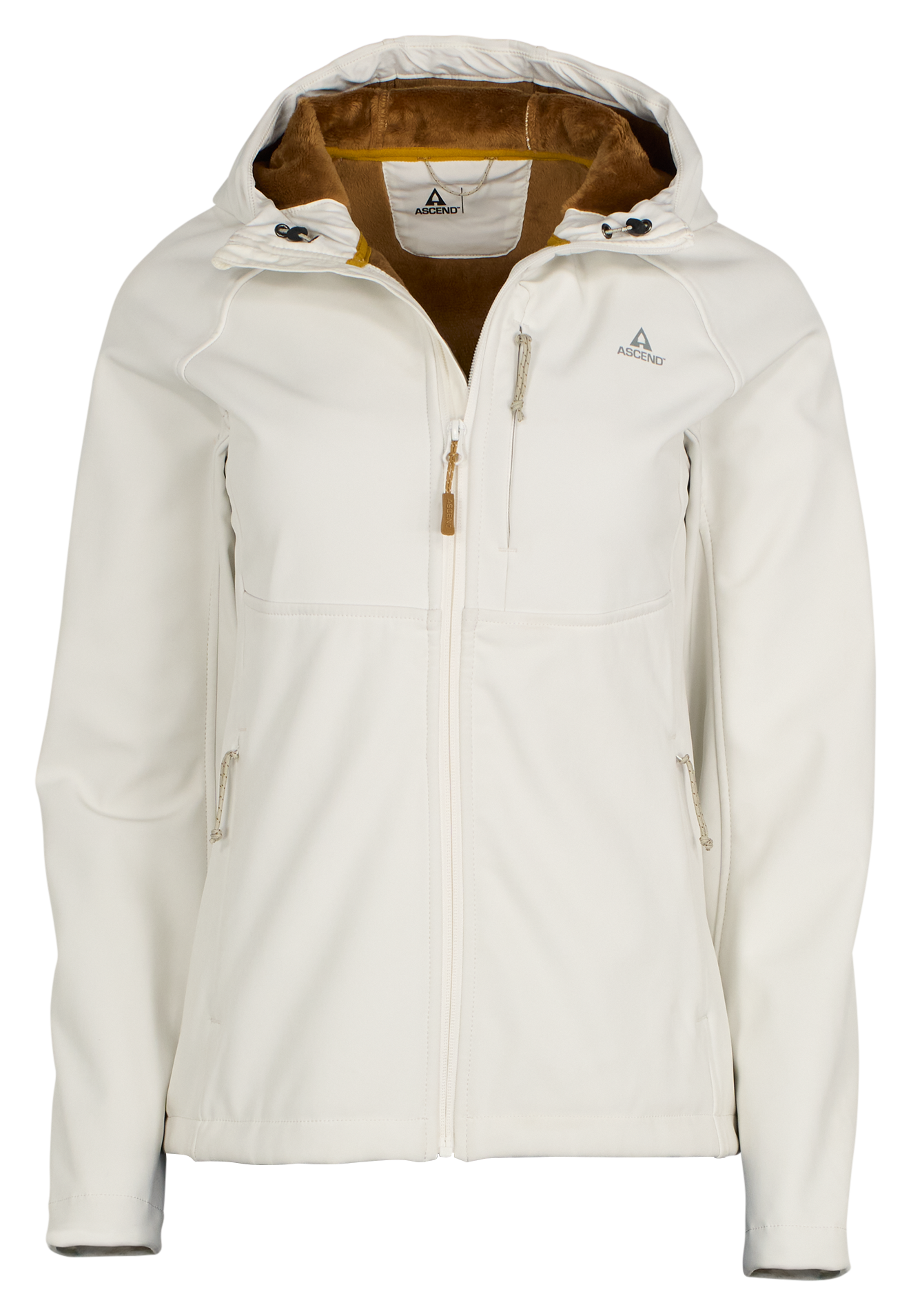Image of Ascend Elevate Lined Softshell Hooded Jacket - White - 2XL