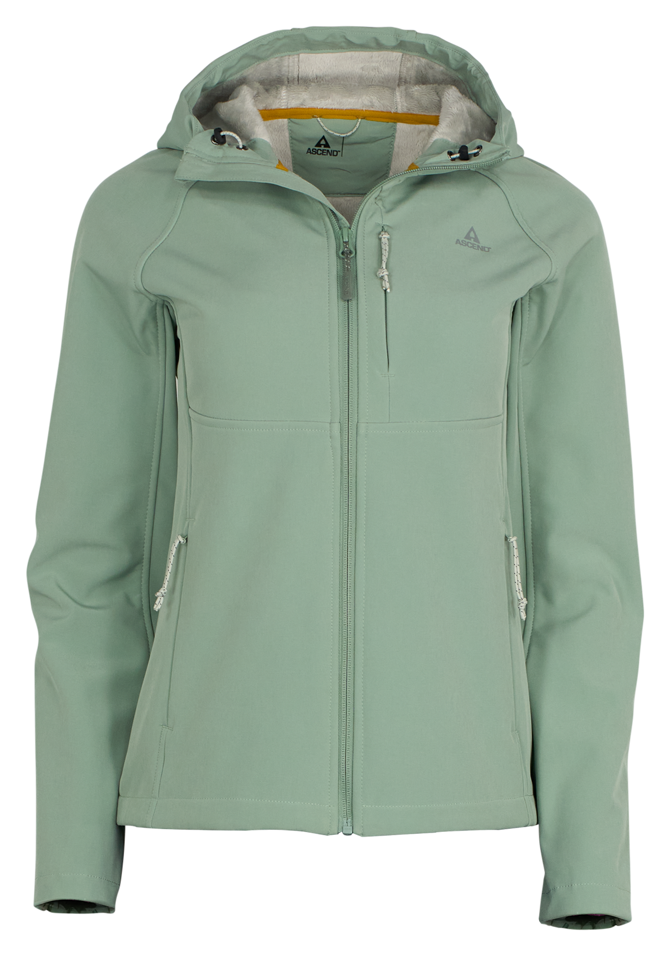 Image of Ascend Elevate Lined Softshell Hooded Jacket - Iceberg Green - S