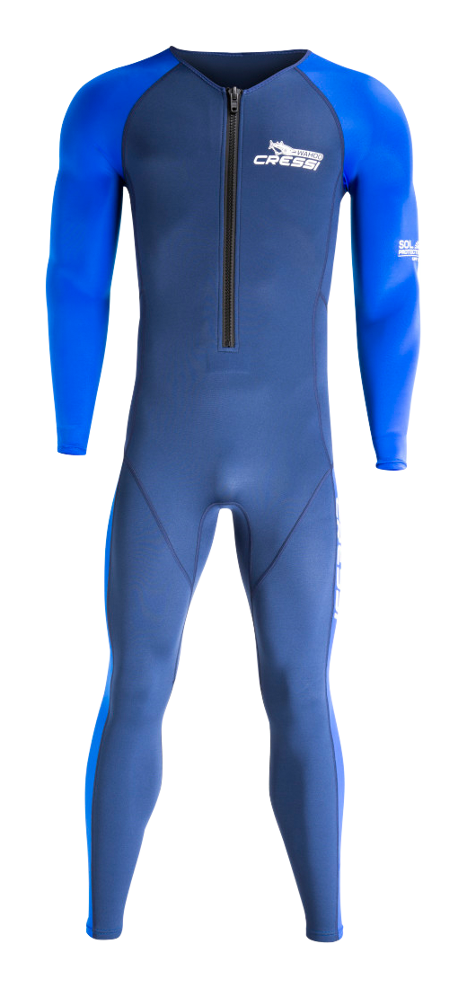 Image of Cressi Wahoo Neoprene-Spandex Wetsuit for Men - Blue - XL