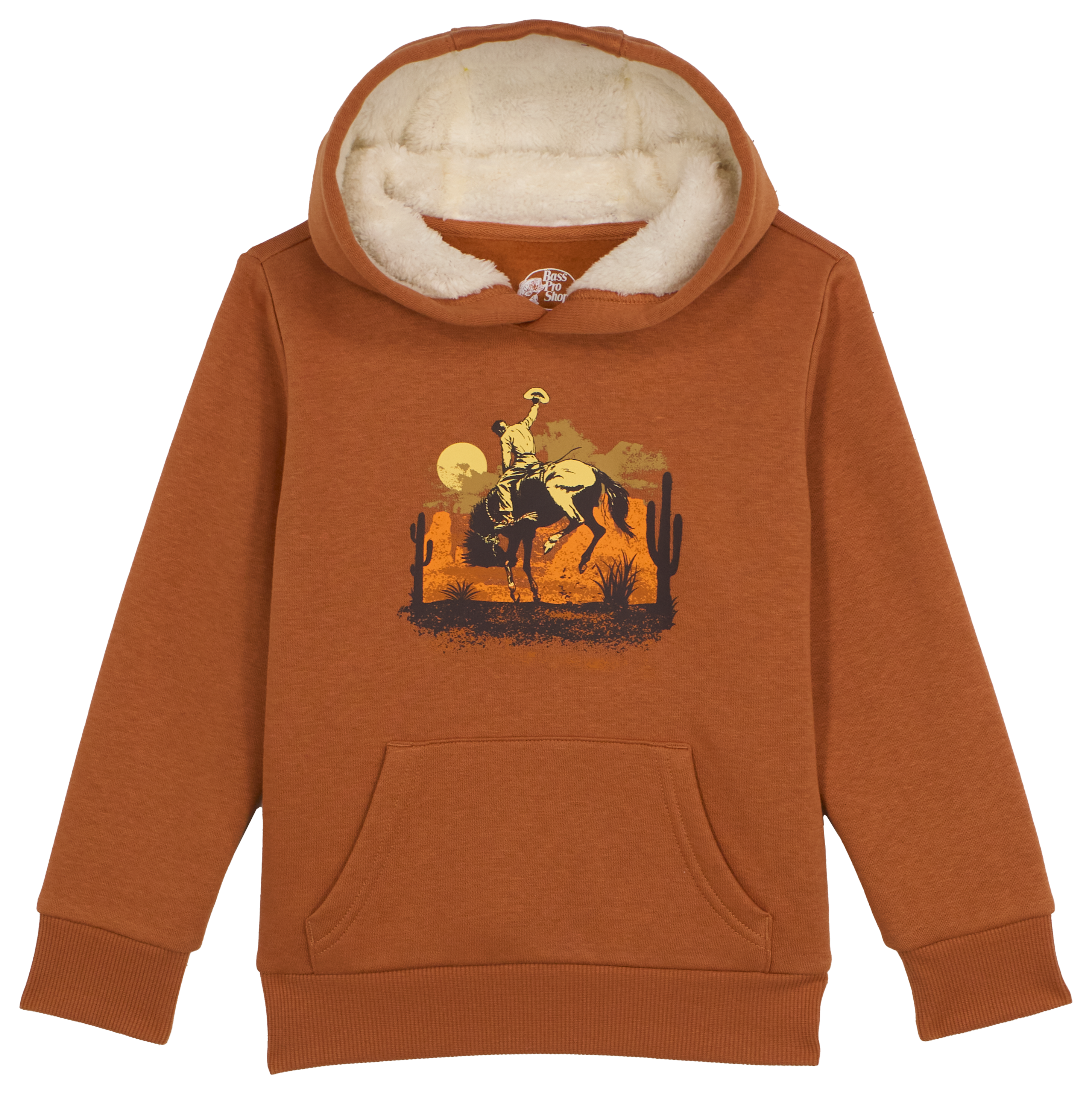 Image of Bass Pro Shops Western Graphic Hoodie for Toddlers - Adobe
