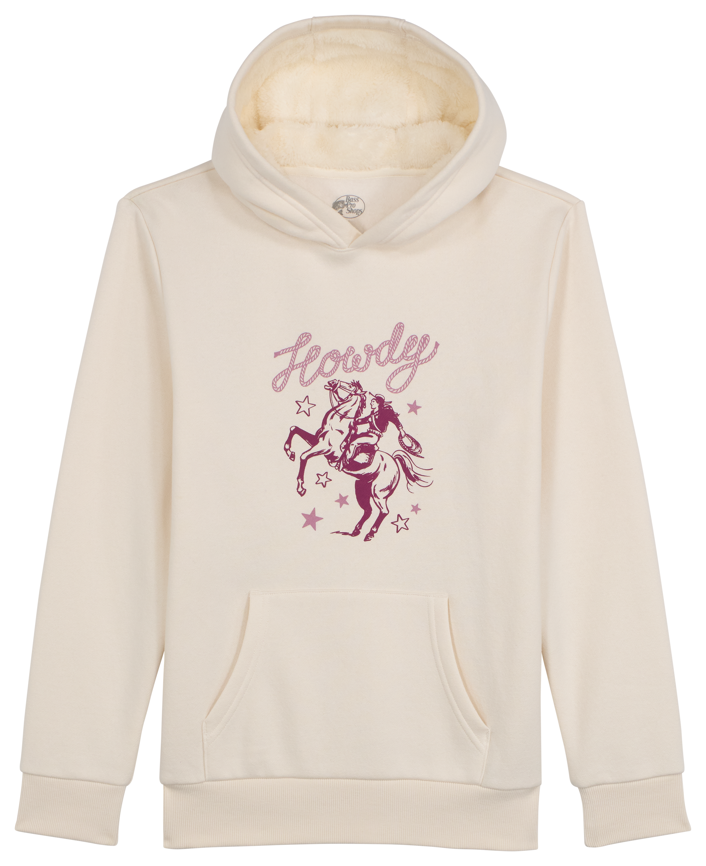 Image of Bass Pro Shops Western Graphic Hoodie for Kids - Whisper White