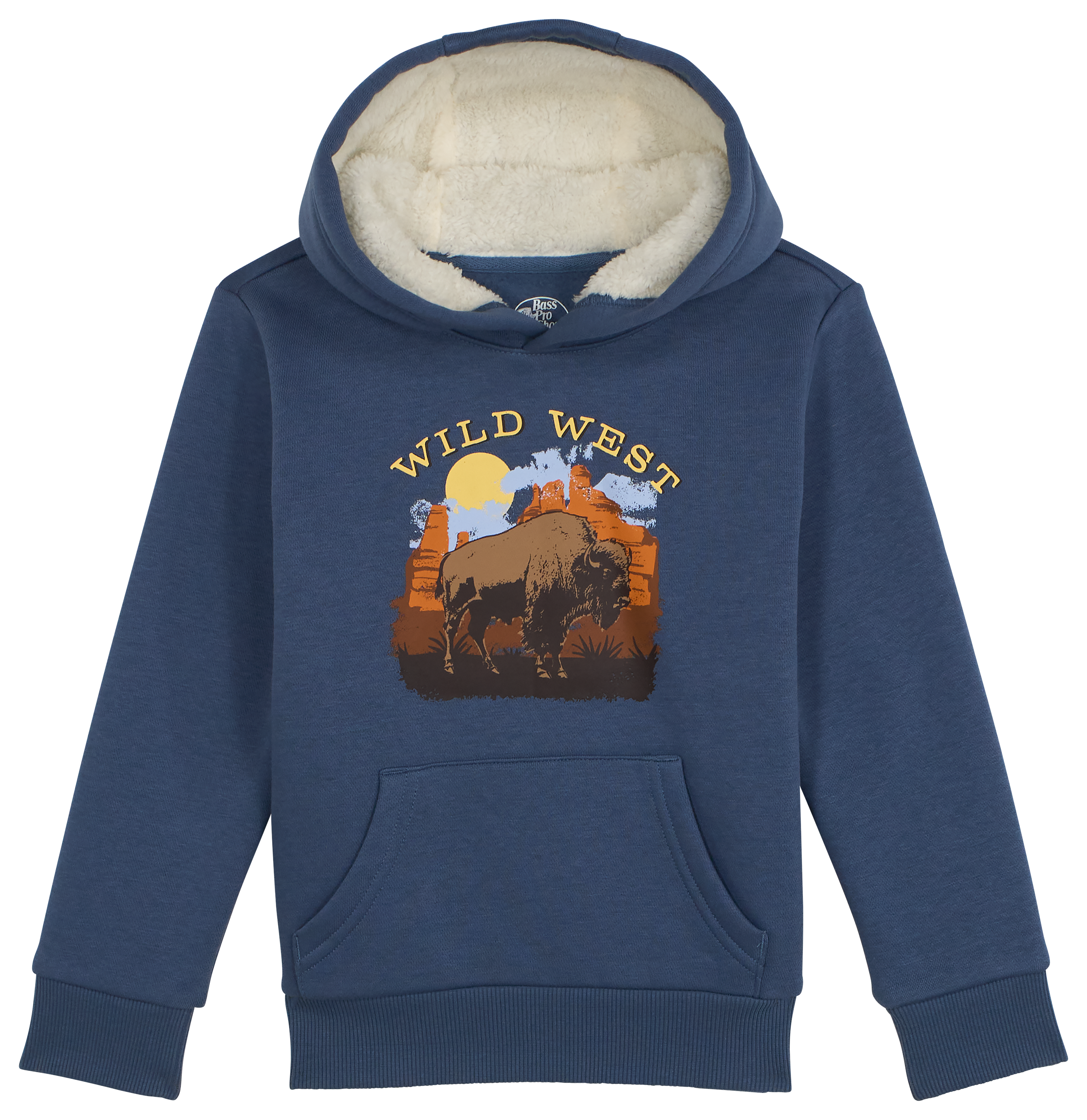 Image of Bass Pro Shops Western Graphic Hoodie for Toddlers - Vintage Indigo