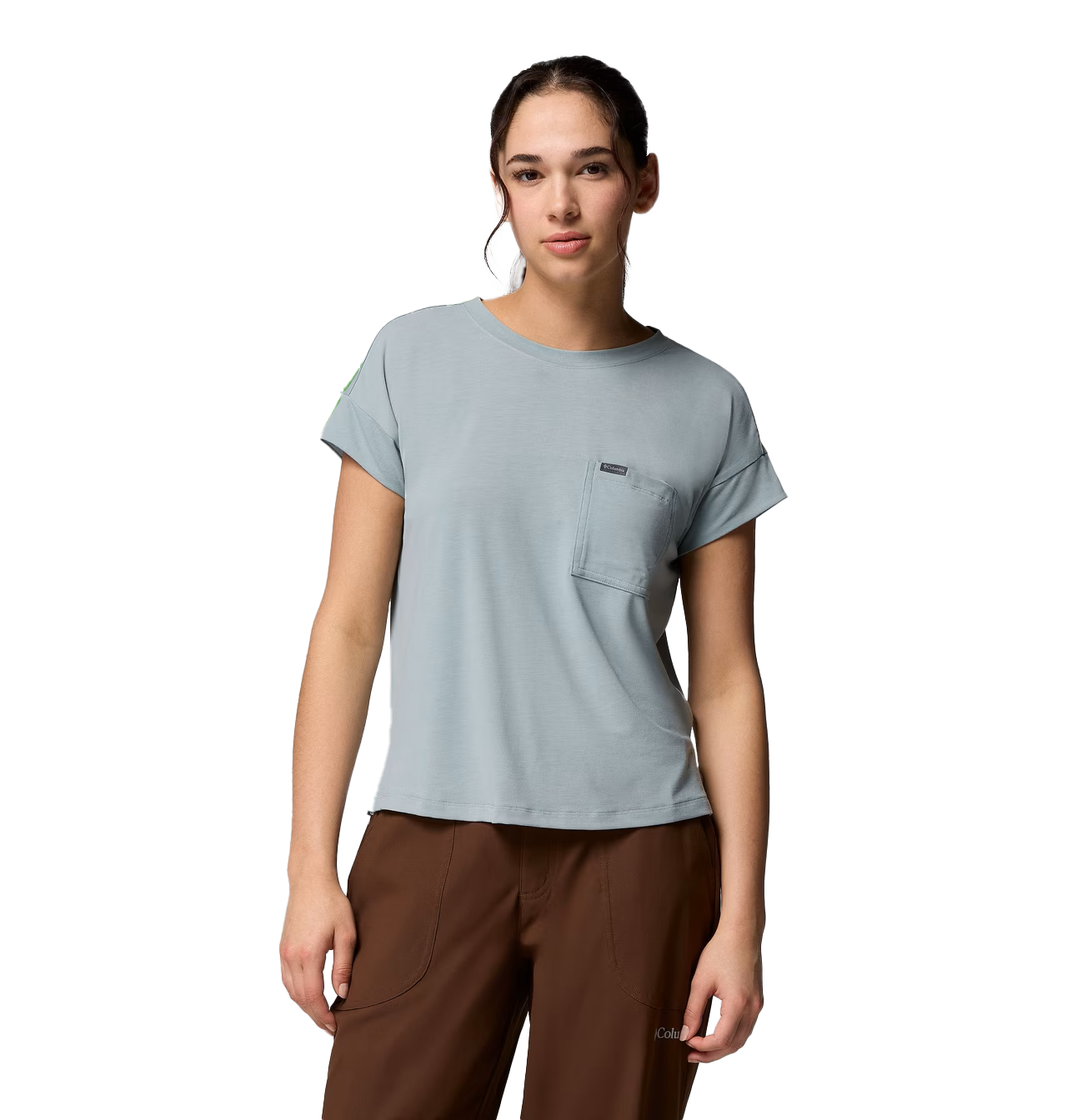 Image of Columbia Daniela Falls Short-Sleeve Pocket T-Shirt - Crushed Blue