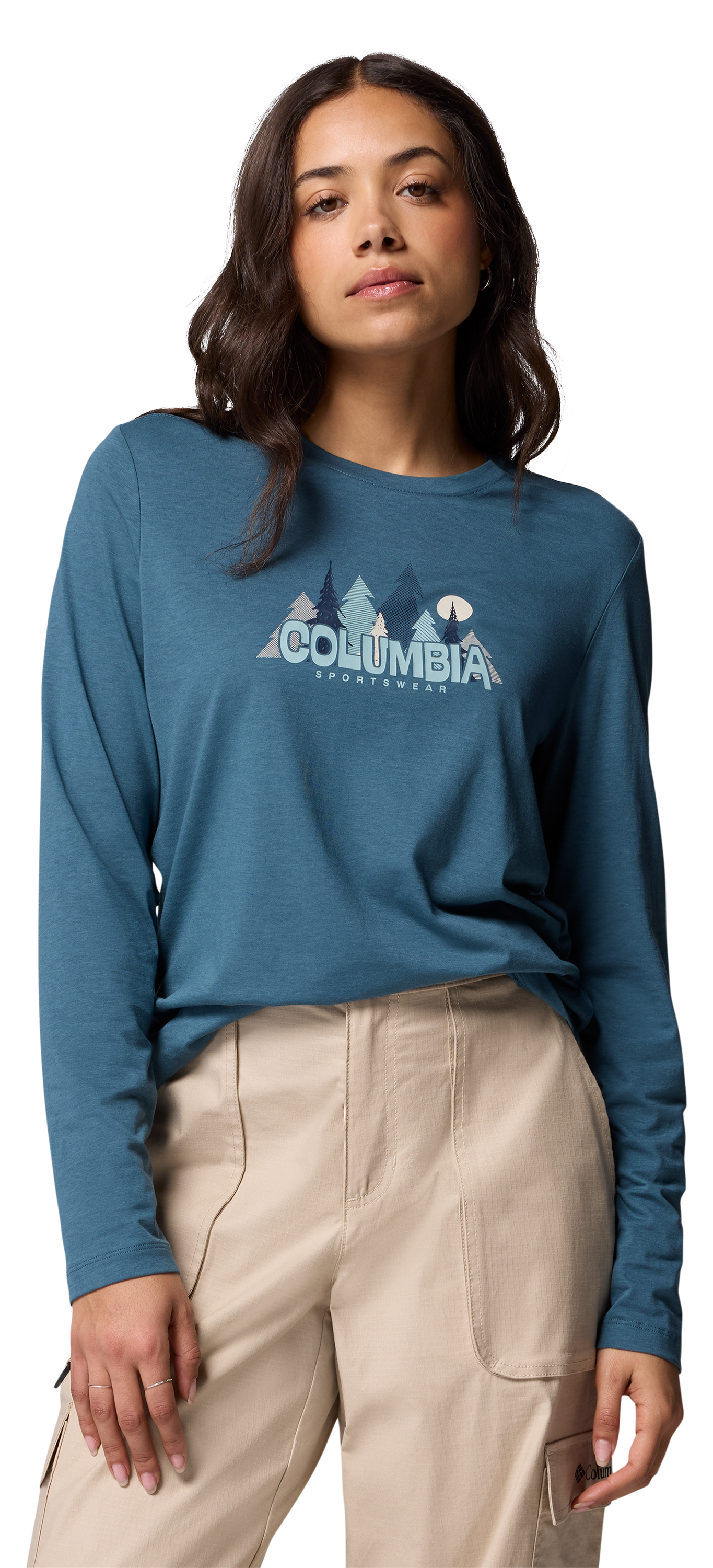 Image of Columbia Ruby Springs Treescape Graphic Long-Sleeve T-Shirt for Ladies