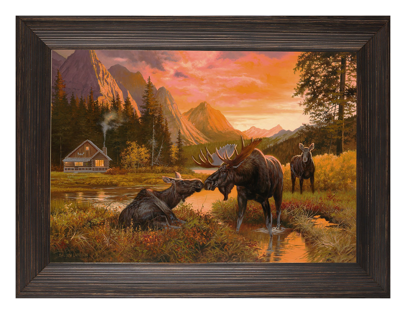 Rocky Mountain Publishing Wild Serenity Framed Canvas Giclee Wall Art                                                           
