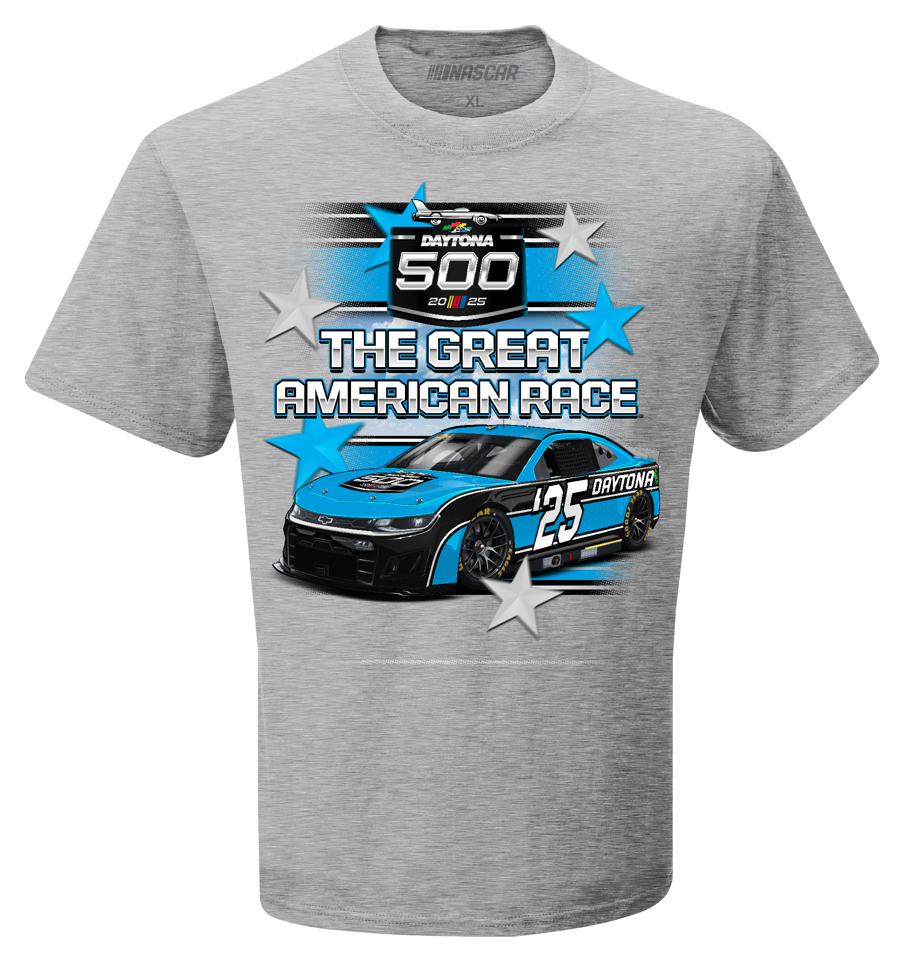 Image of NASCAR 2025 Daytona 500 Starting Line-Up Short-Sleeve T-Shirt for Men - Sport Grey - M