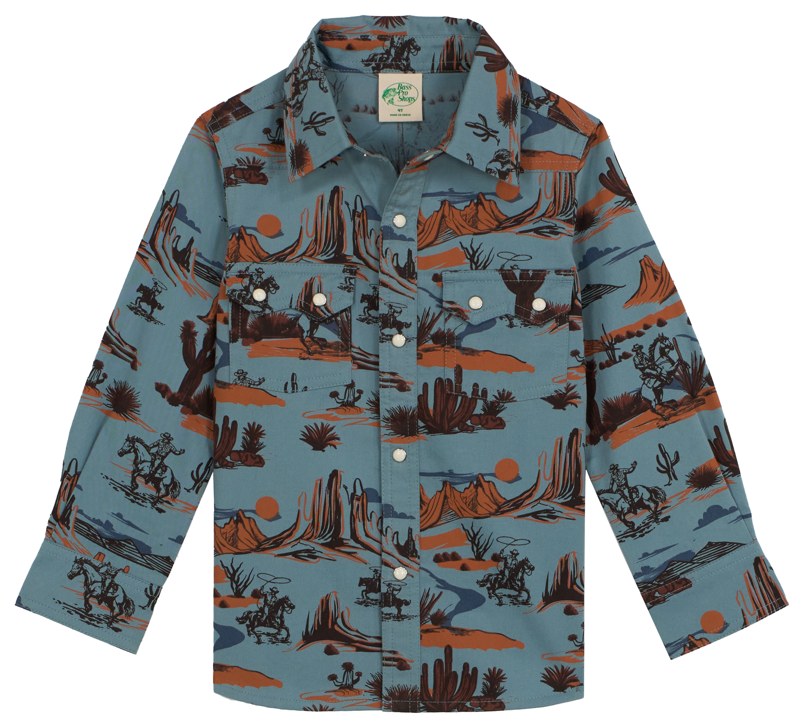 BASS PRO SHOPS Western Printed Long-Sleeve Button-Down Shirt for Toddlers