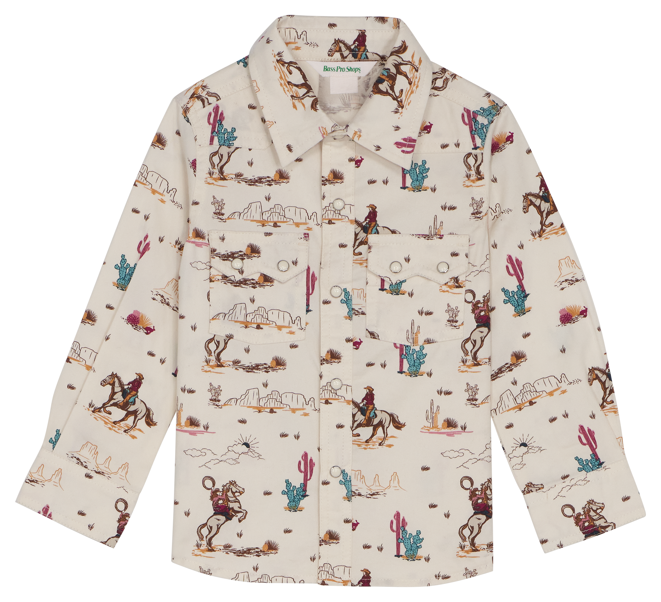 BASS PRO SHOPS Western Printed Long-Sleeve Button-Down Shirt for Toddlers