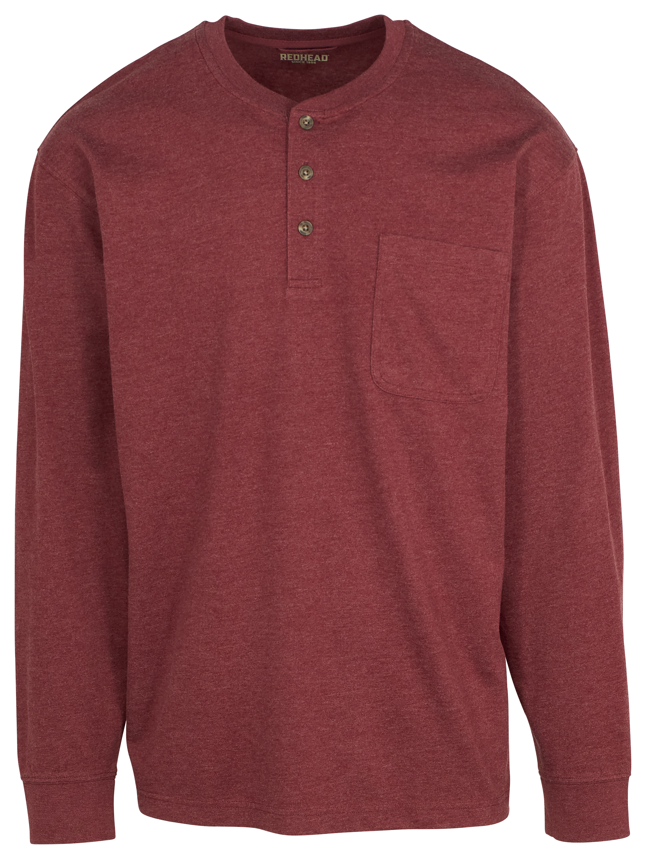 Image of RedHead Long-Sleeve Pocket Henley for Men - Port Heather