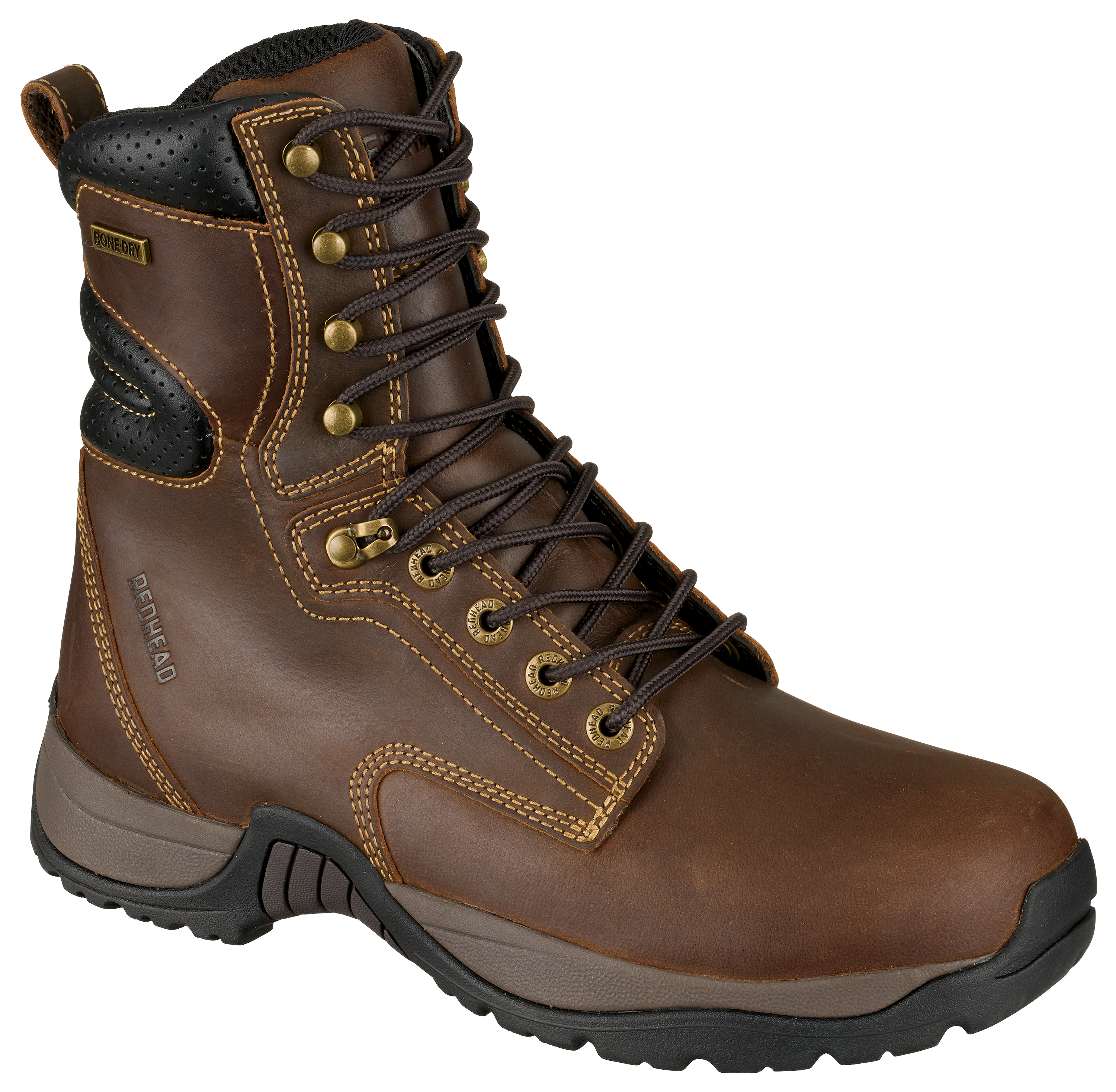 Image of RedHead Roughneck Ledger 8'' Waterproof Work Boots for Men - Brown - 9.5W